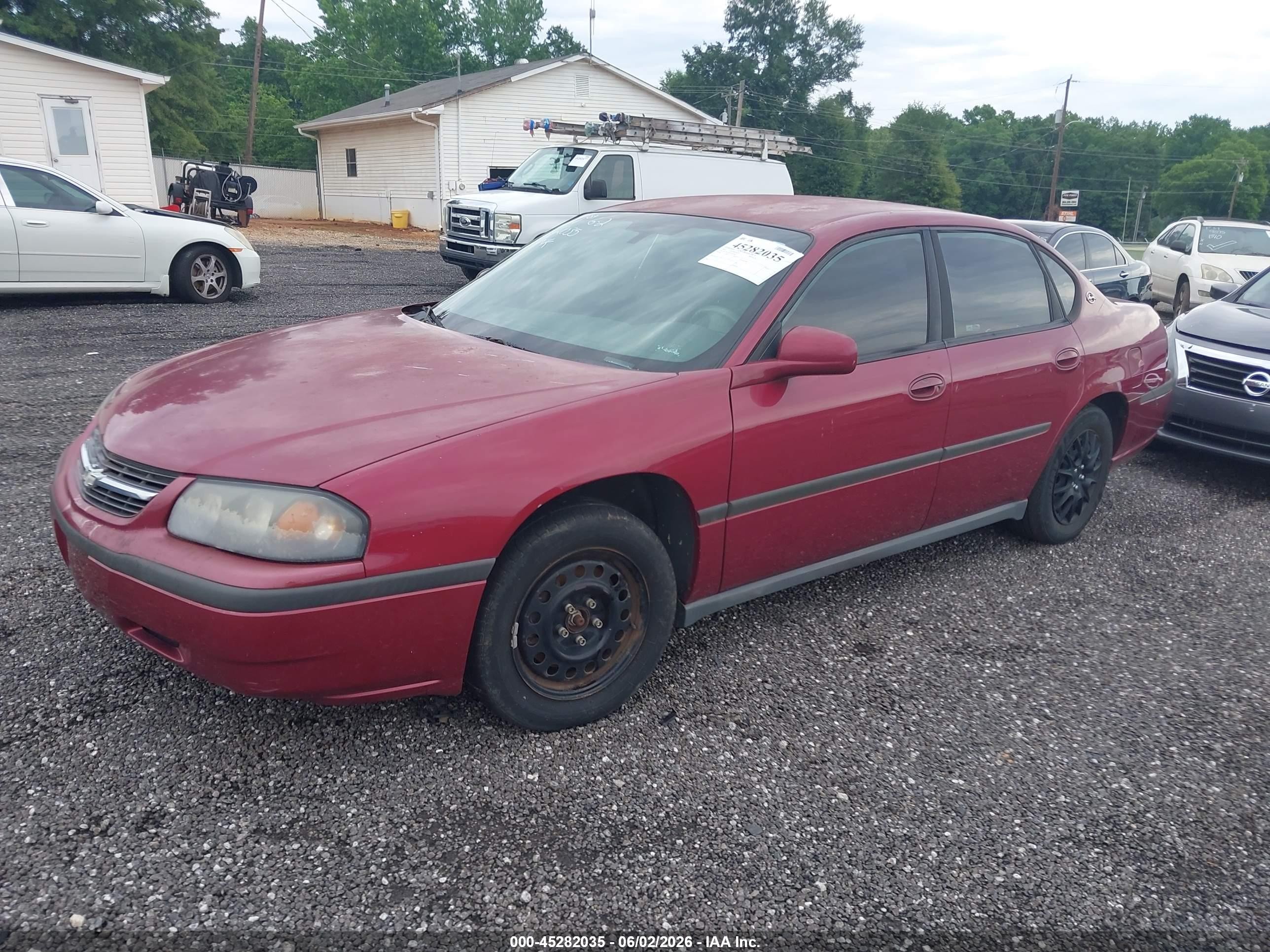 2005 Chevrolet Impala   Burgundy vin: 2G1WF52E959341658