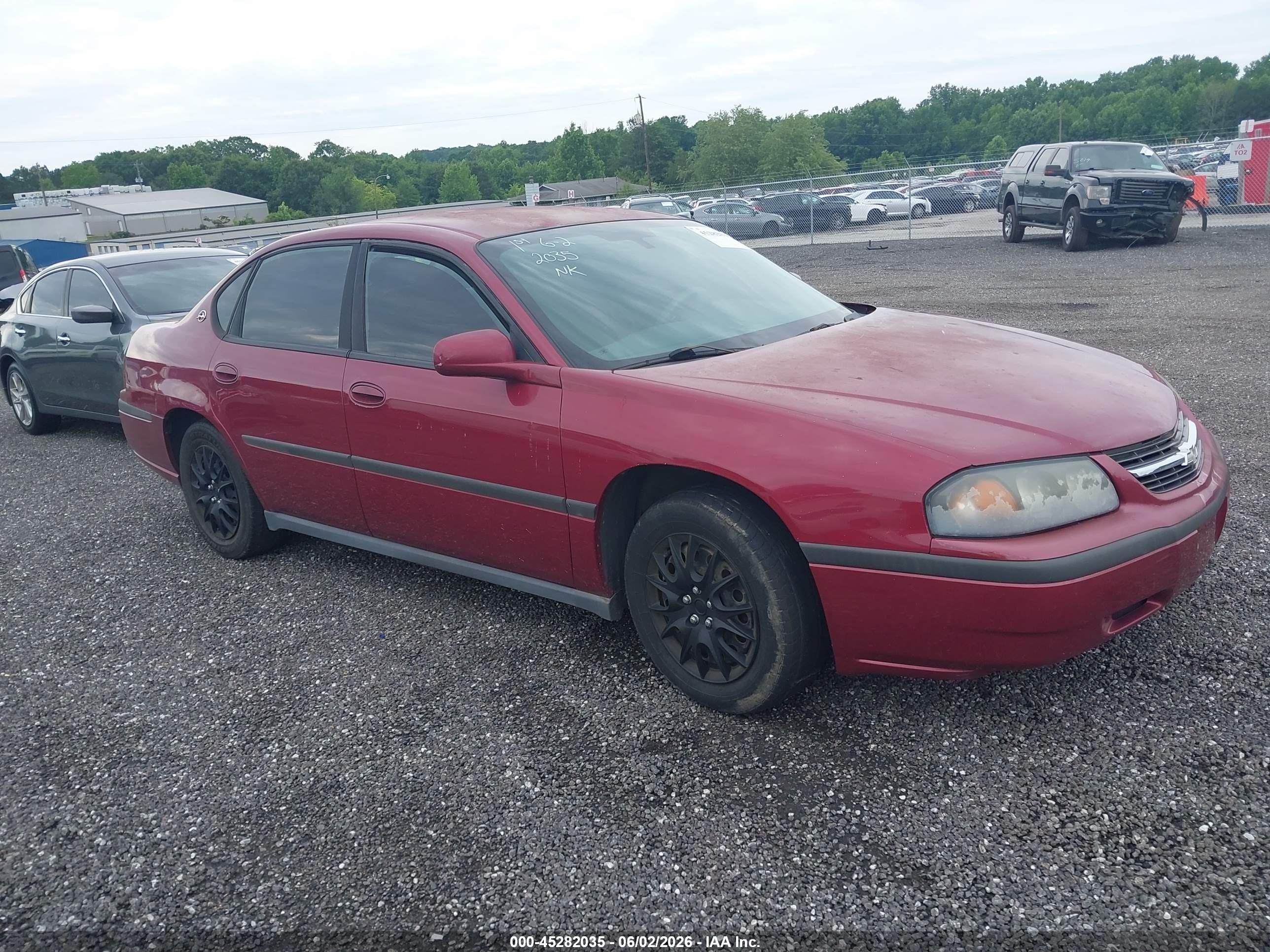 2005 Chevrolet Impala   Бордовый vin: 2G1WF52E959341658