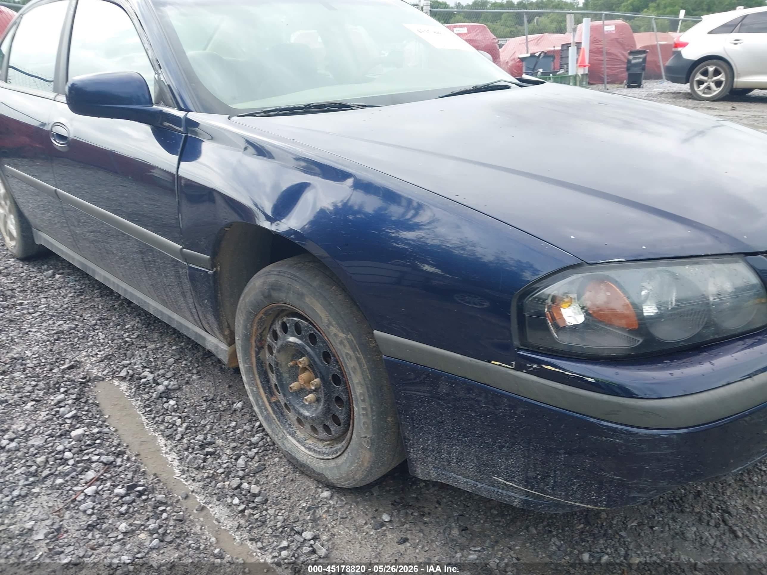2001 Chevrolet Impala   Blue vin: 2G1WF52EX19234810