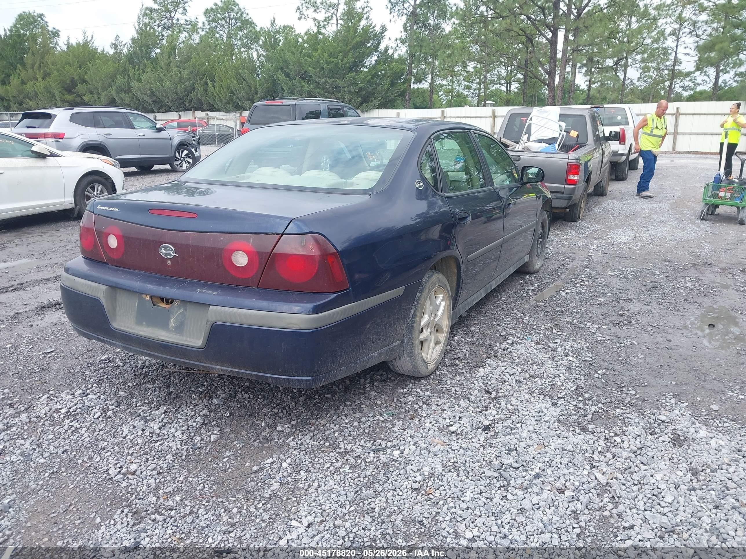 2001 Chevrolet Impala   Blue vin: 2G1WF52EX19234810