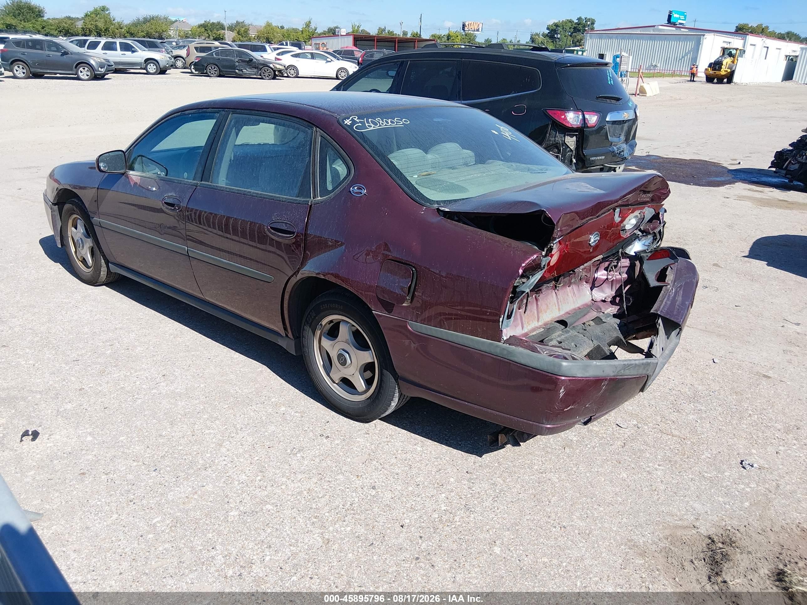 2003 Chevrolet Impala   Burgundy vin: 2G1WF52EX39404408