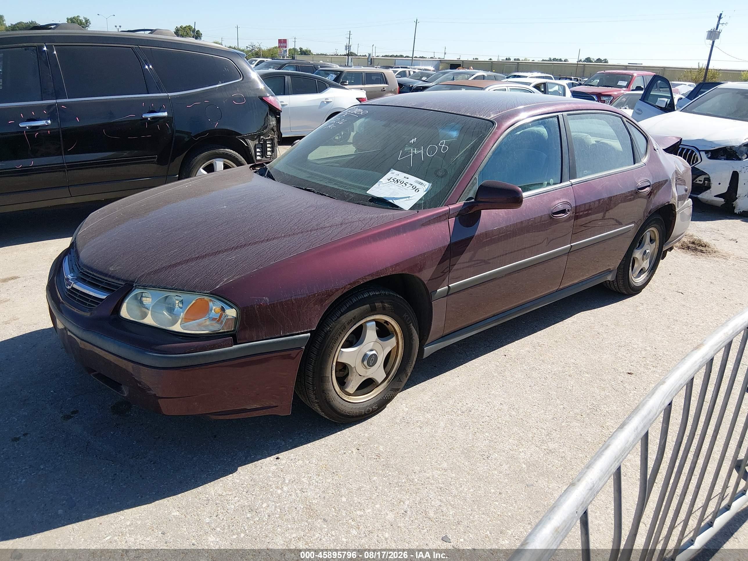 2003 Chevrolet Impala   Burgundy vin: 2G1WF52EX39404408