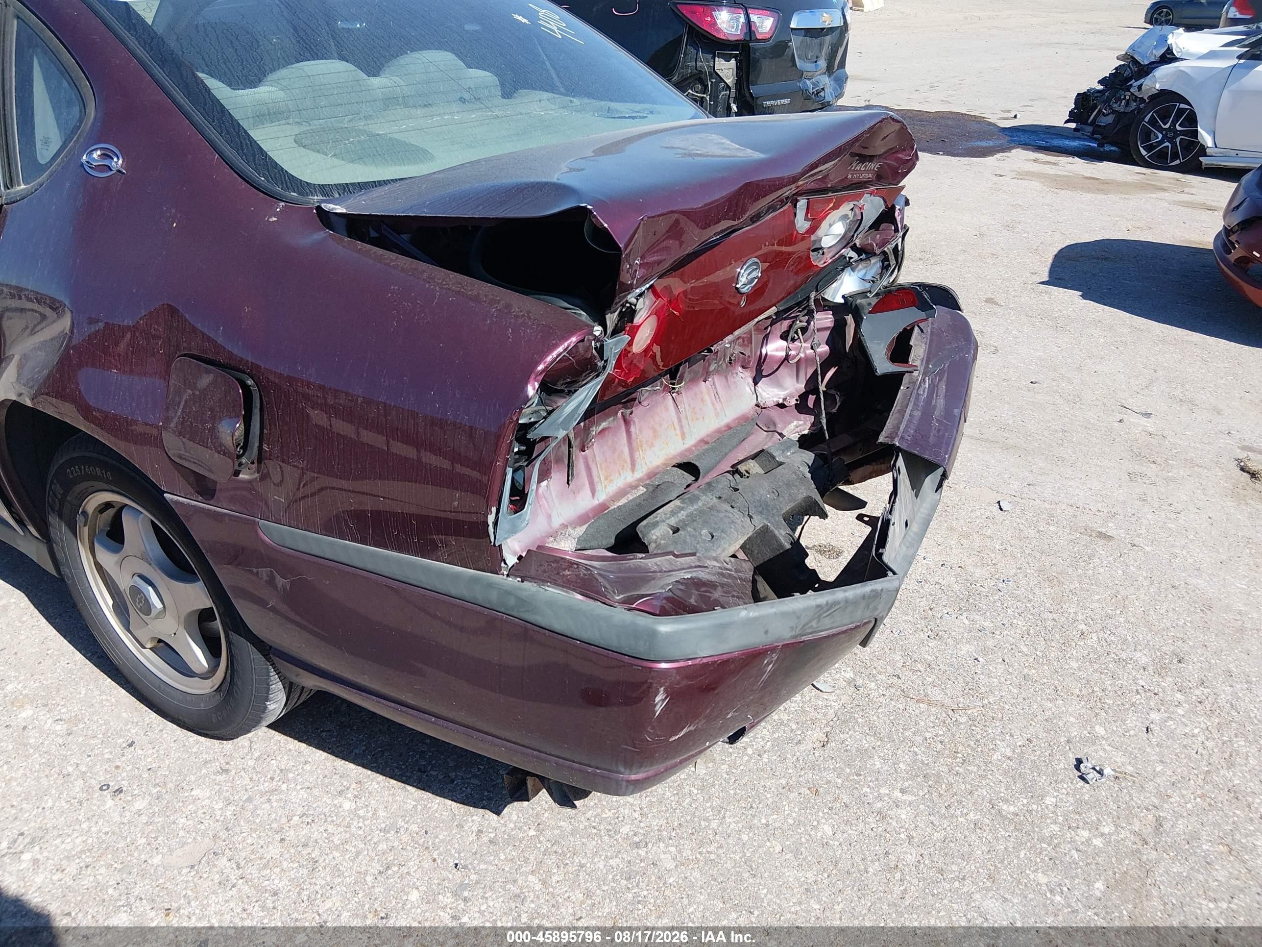 2003 Chevrolet Impala   Burgundy vin: 2G1WF52EX39404408