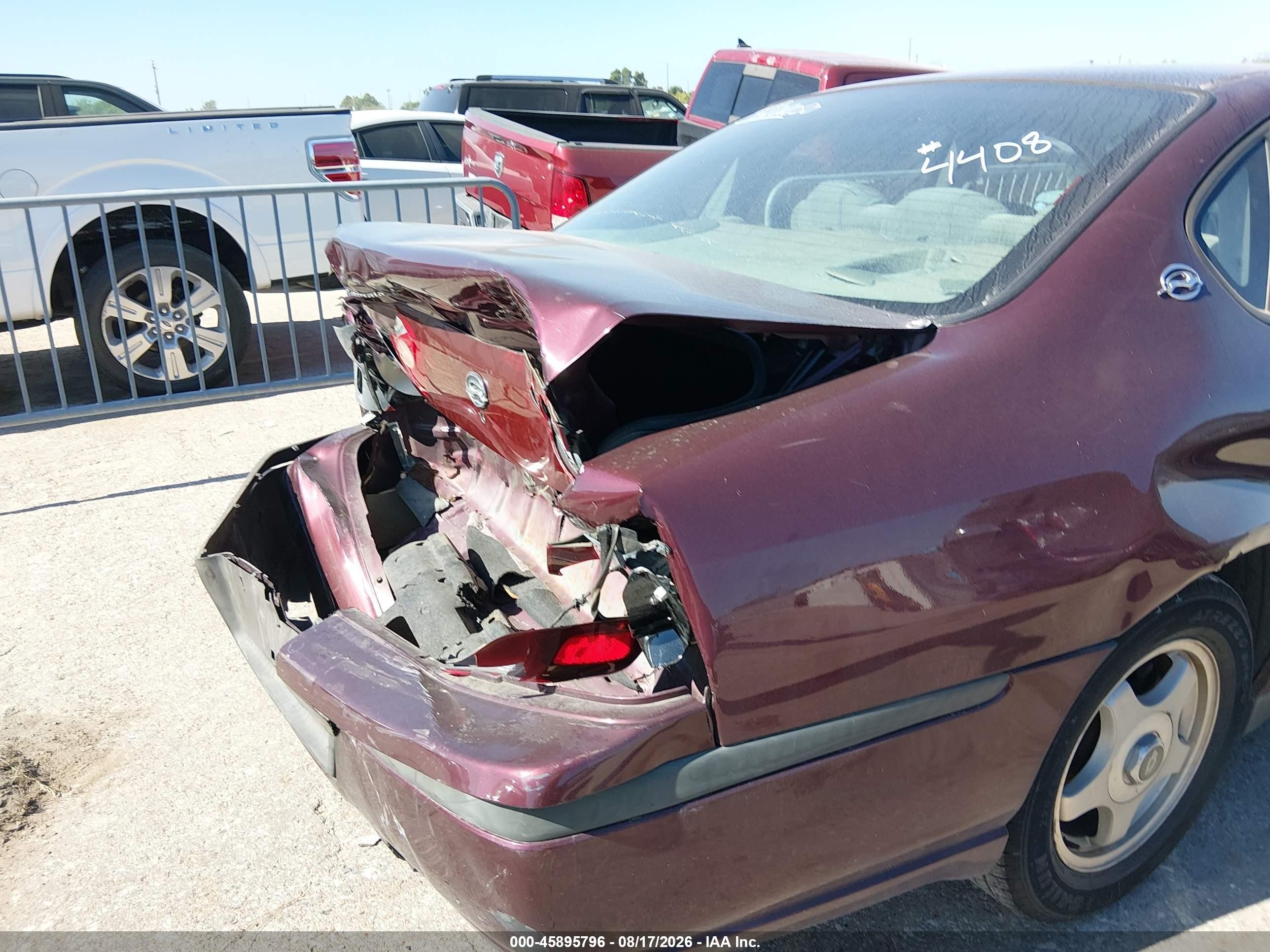 2003 Chevrolet Impala   Burgundy vin: 2G1WF52EX39404408