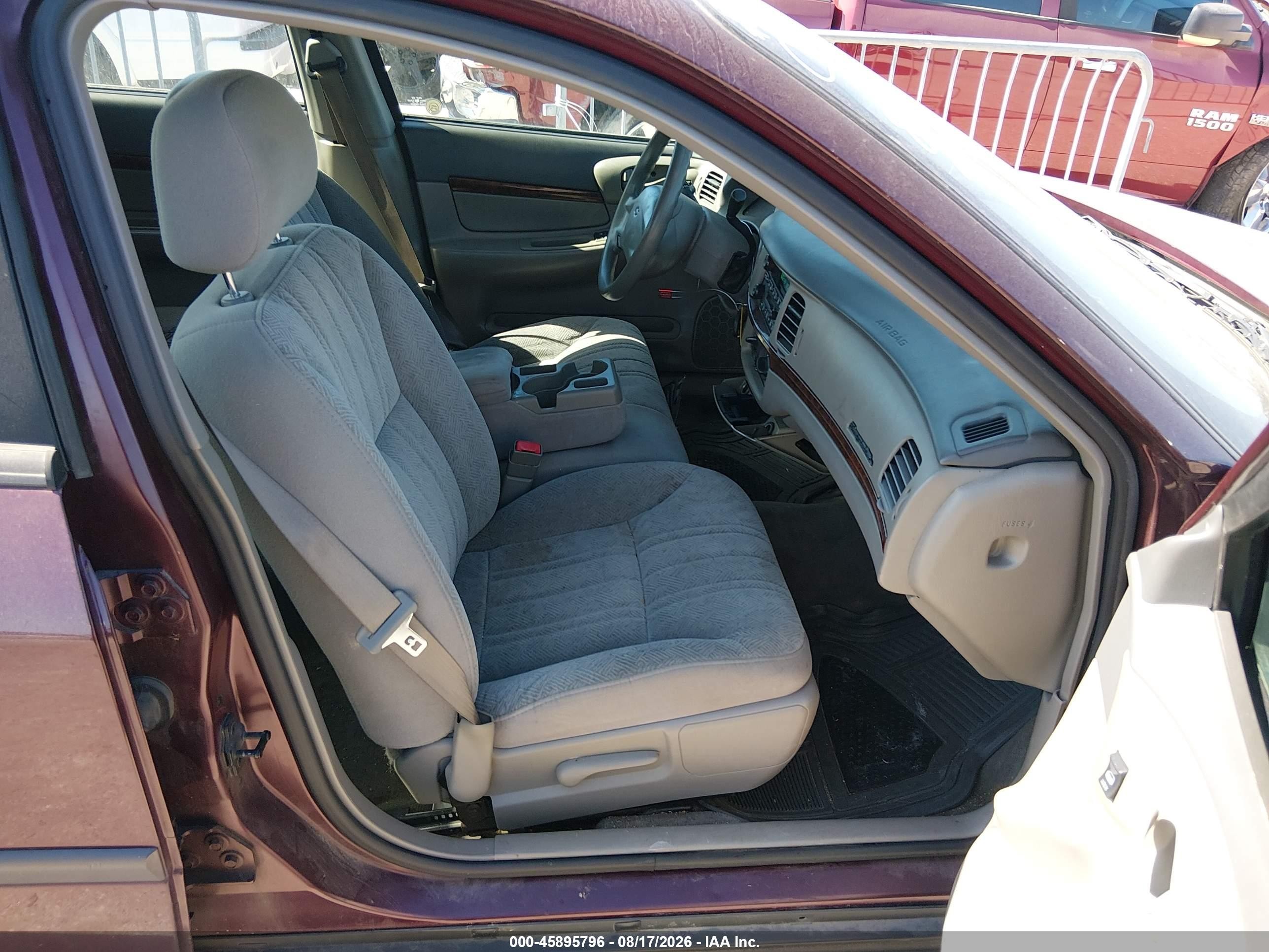 2003 Chevrolet Impala   Burgundy vin: 2G1WF52EX39404408