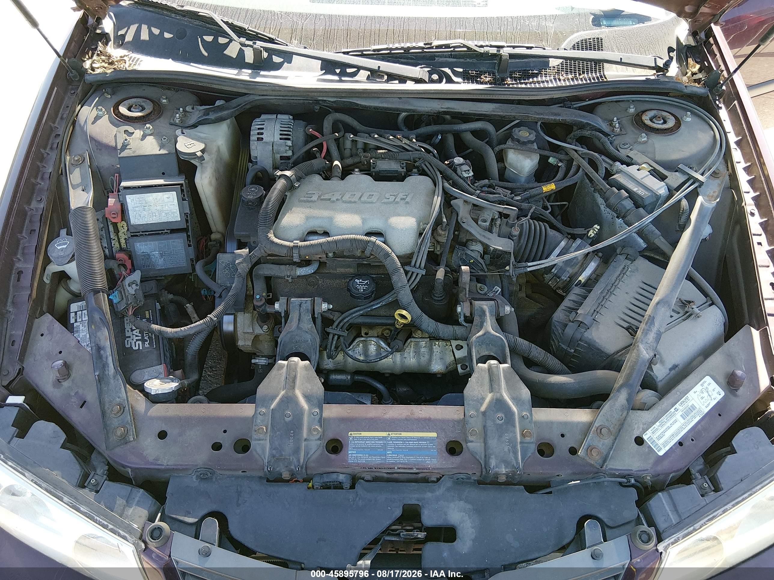 2003 Chevrolet Impala   Burgundy vin: 2G1WF52EX39404408
