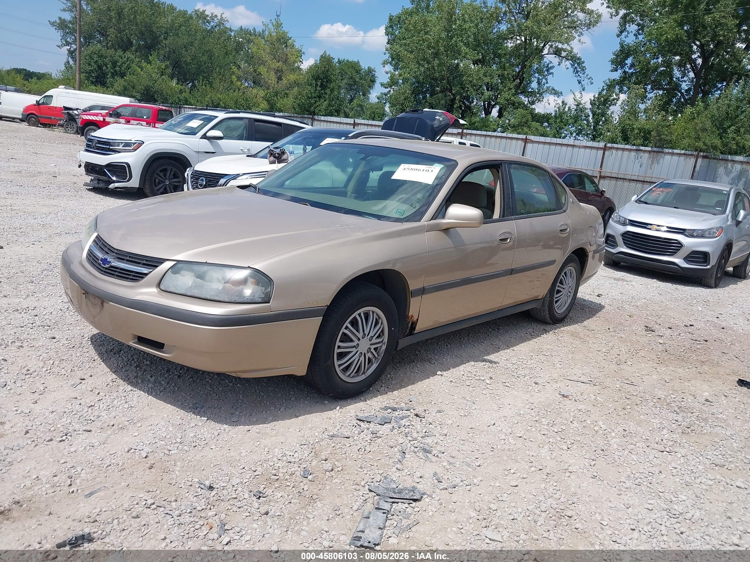 2004 Chevrolet Impala   Gold vin: 2G1WF52EX49183653