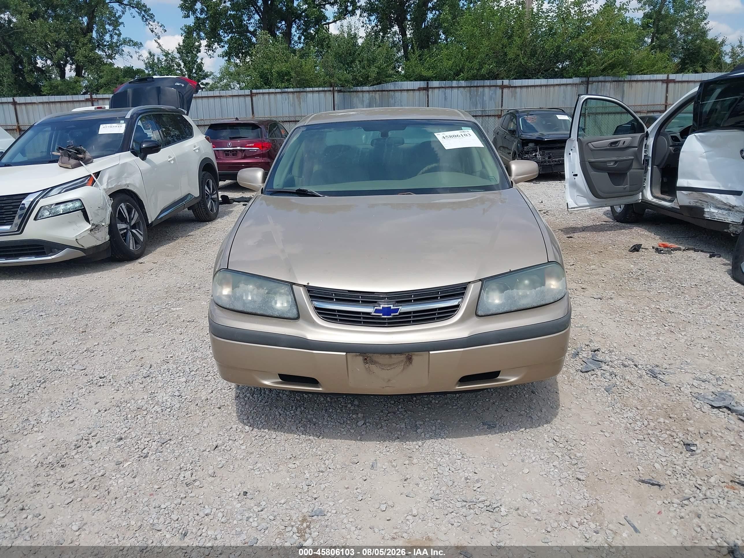 2004 Chevrolet Impala   Gold vin: 2G1WF52EX49183653