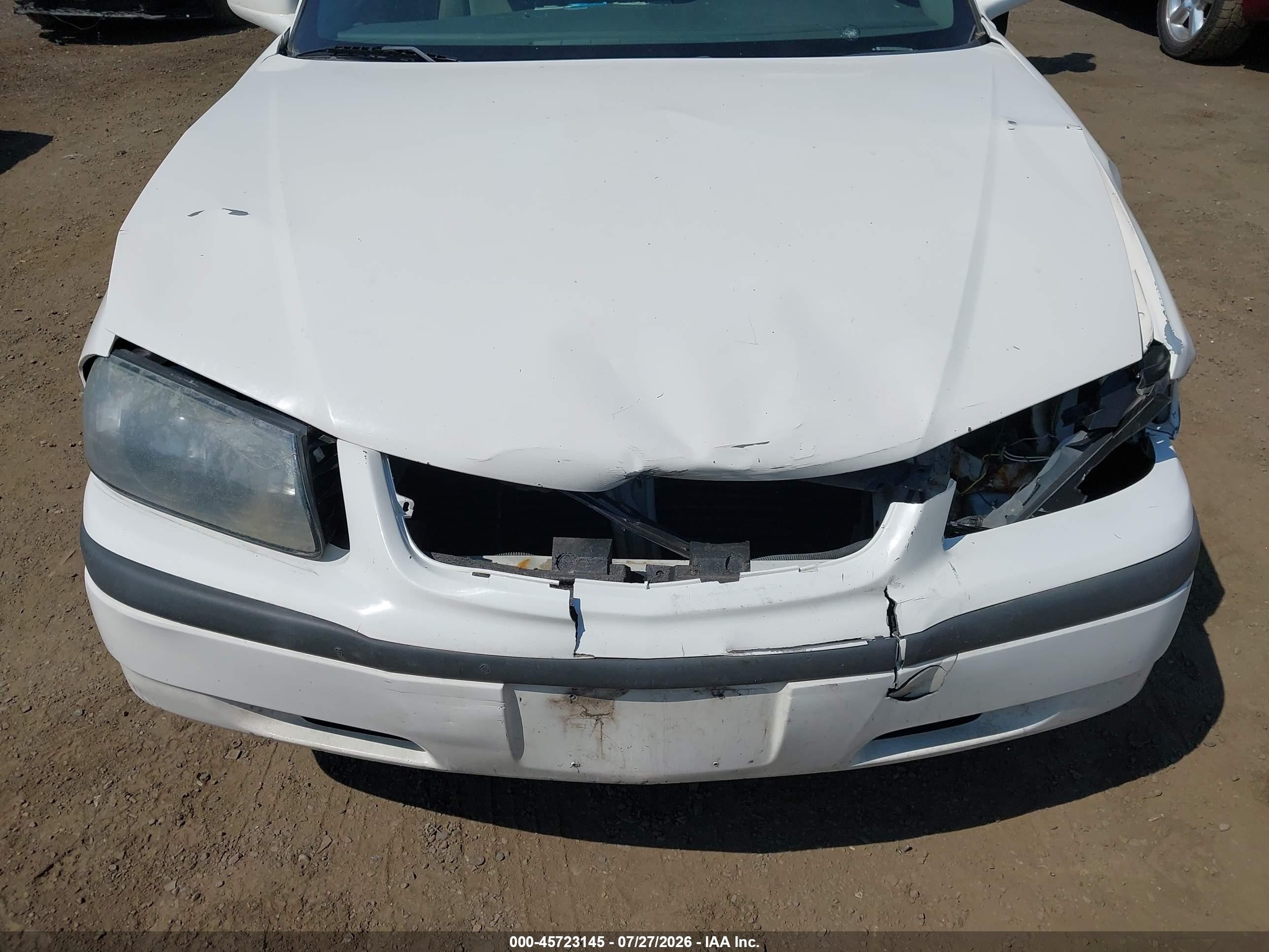 2004 Chevrolet Impala   White vin: 2G1WF52EX49388809