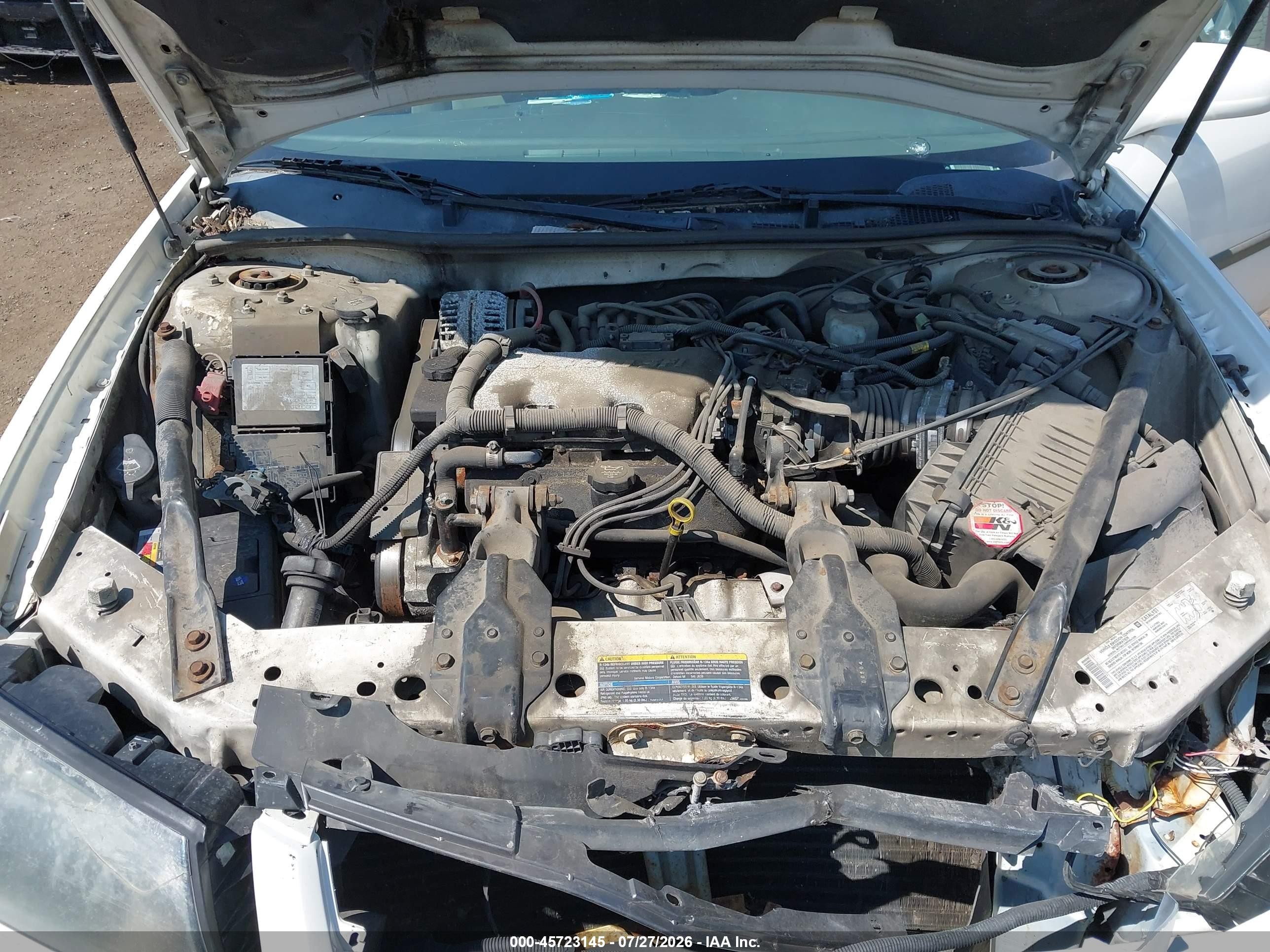 2004 Chevrolet Impala   White vin: 2G1WF52EX49388809