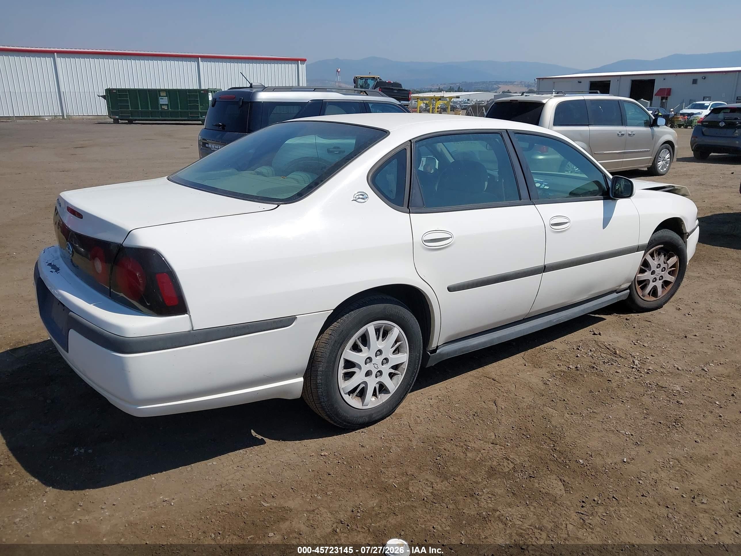 2004 Chevrolet Impala   White vin: 2G1WF52EX49388809