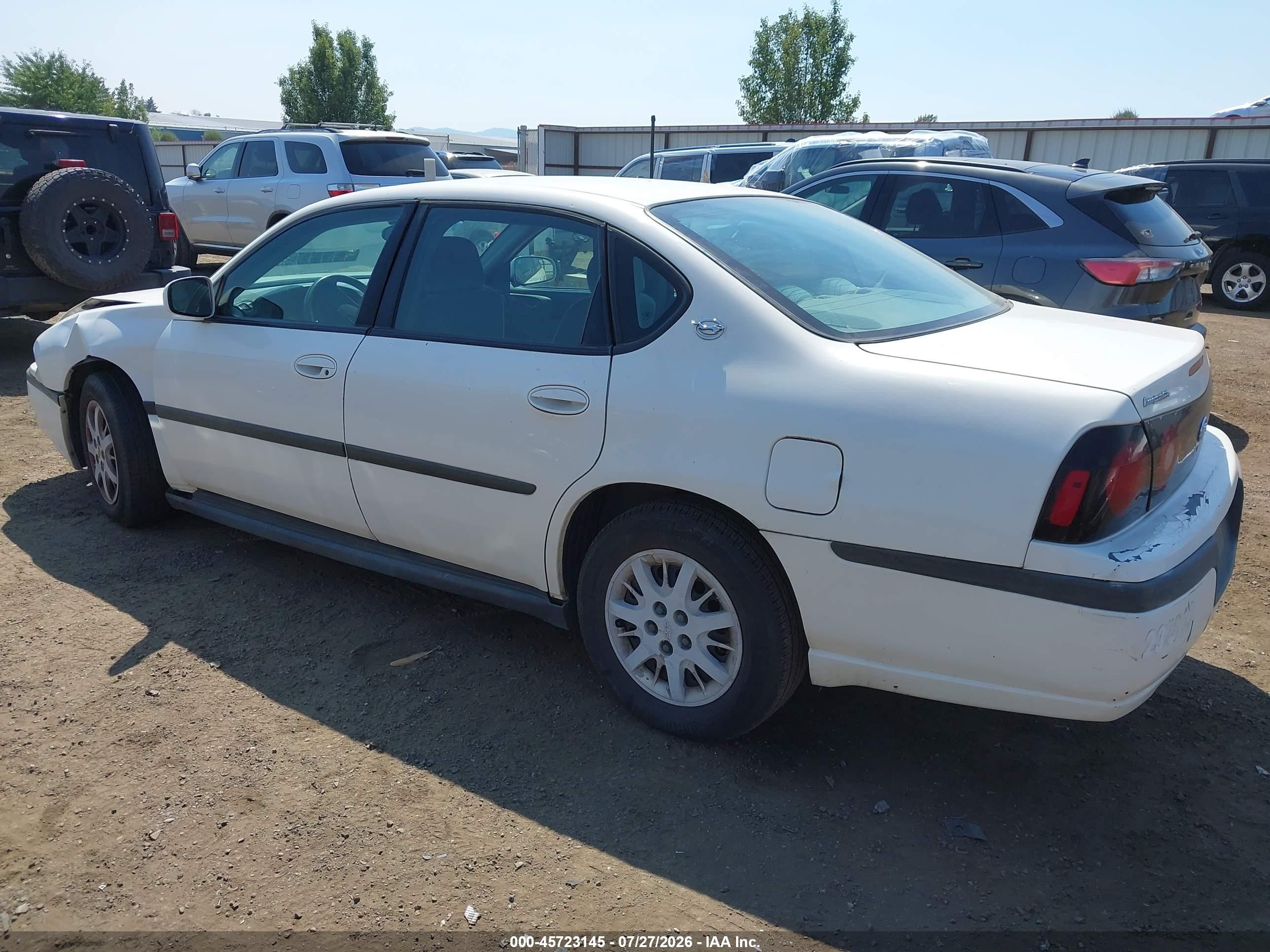 2004 Chevrolet Impala   White vin: 2G1WF52EX49388809