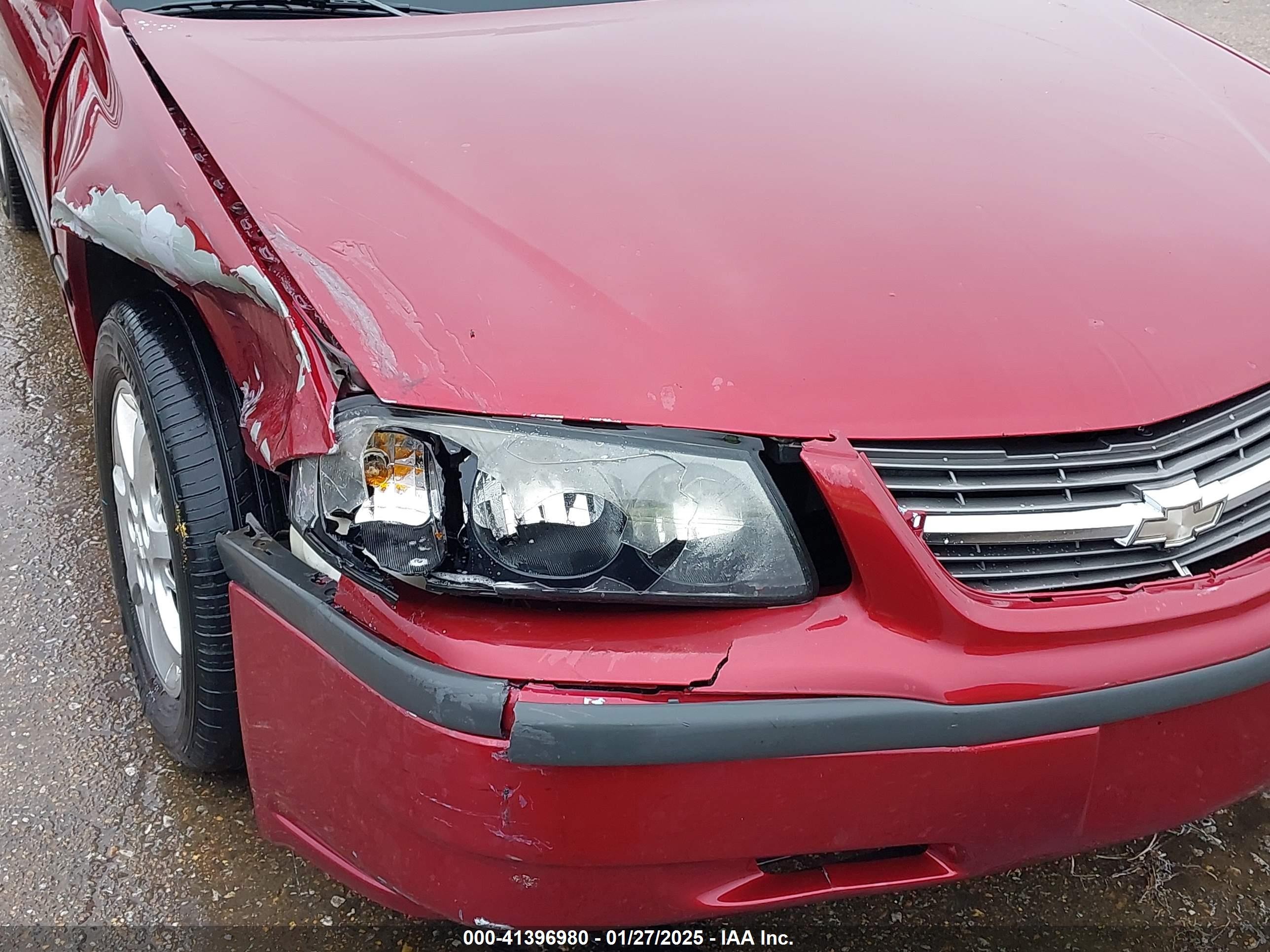 2005 Chevrolet Impala   Burgundy vin: 2G1WF52EX59297346
