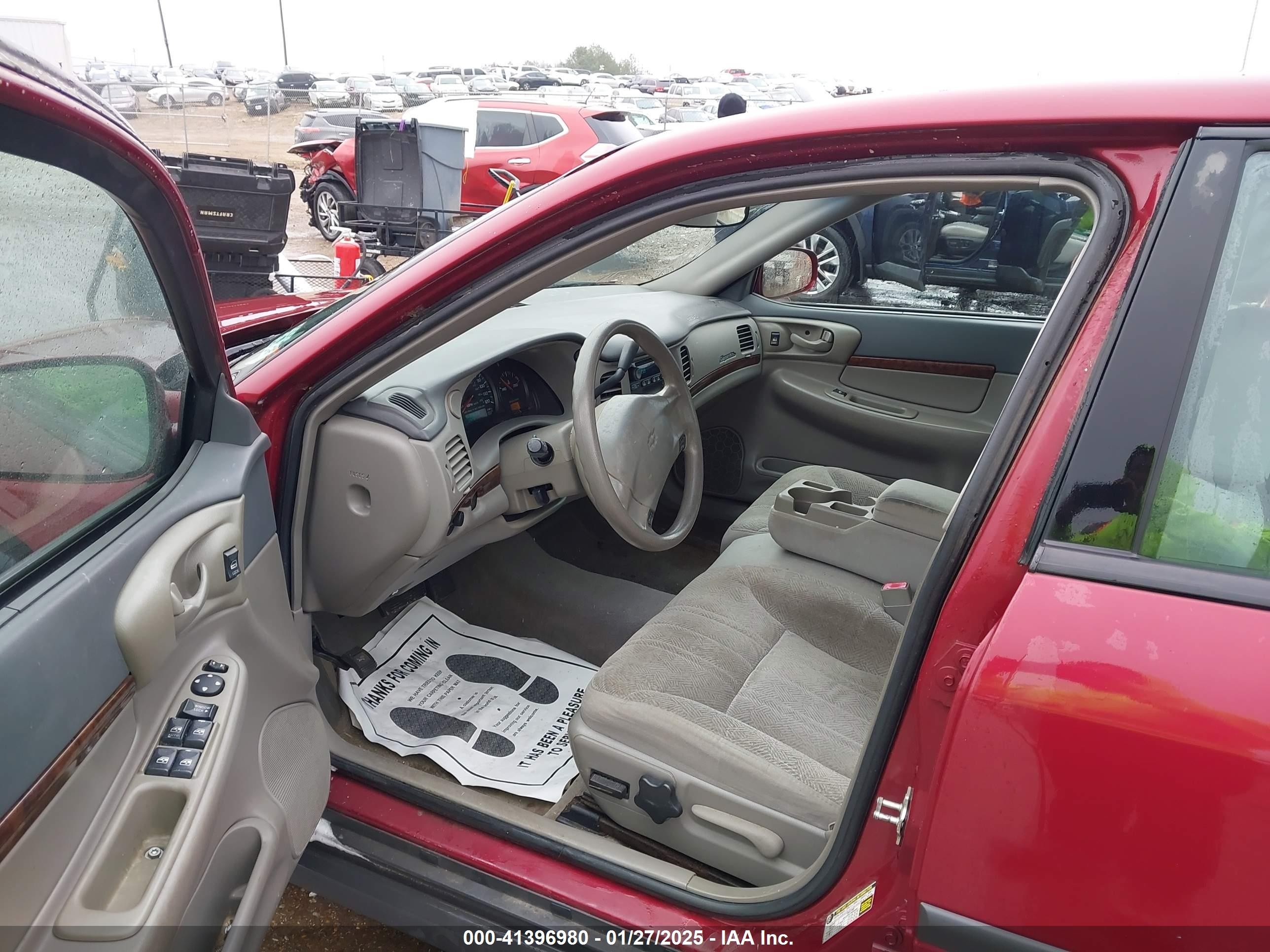 2005 Chevrolet Impala   Burgundy vin: 2G1WF52EX59297346