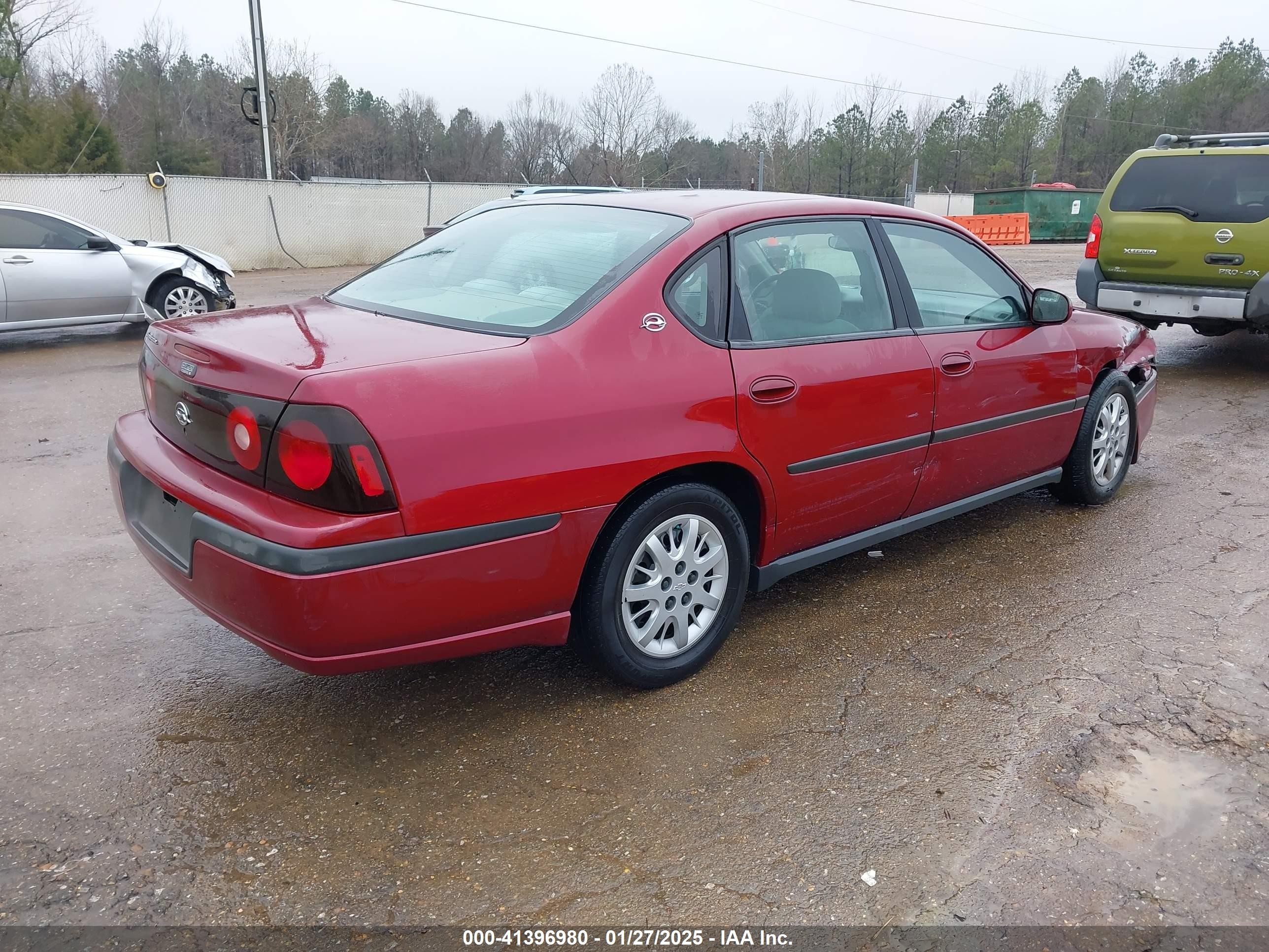 2005 Chevrolet Impala   Burgundy vin: 2G1WF52EX59297346