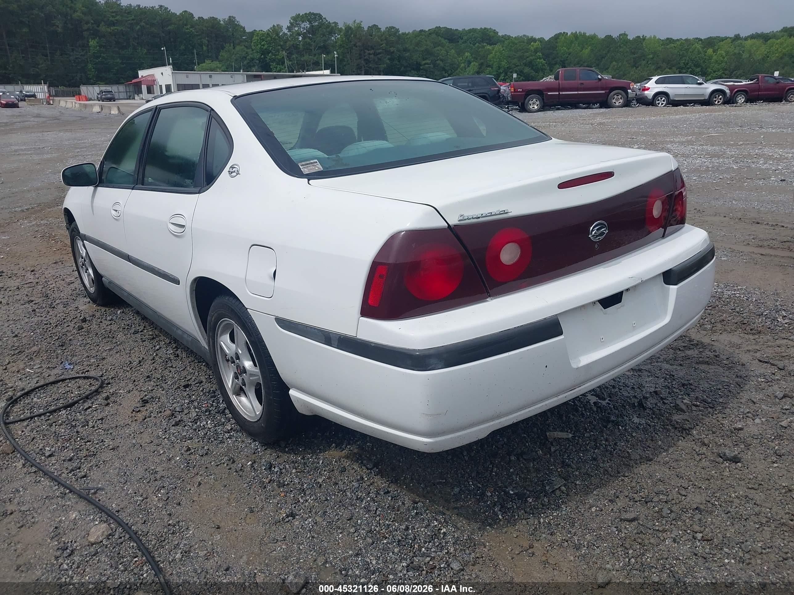 2000 Chevrolet Impala   White vin: 2G1WF52EXY9182928