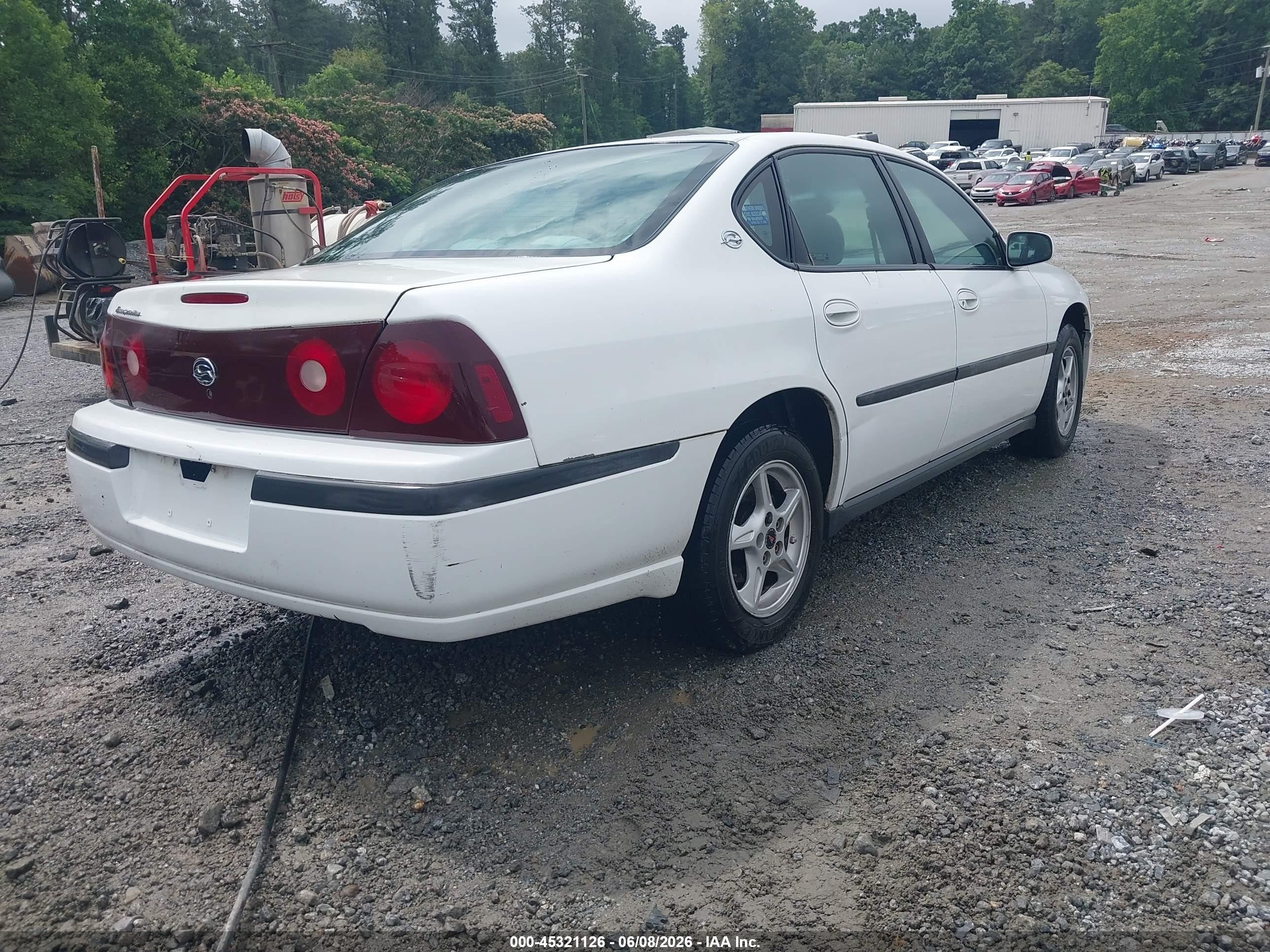 2000 Chevrolet Impala   White vin: 2G1WF52EXY9182928