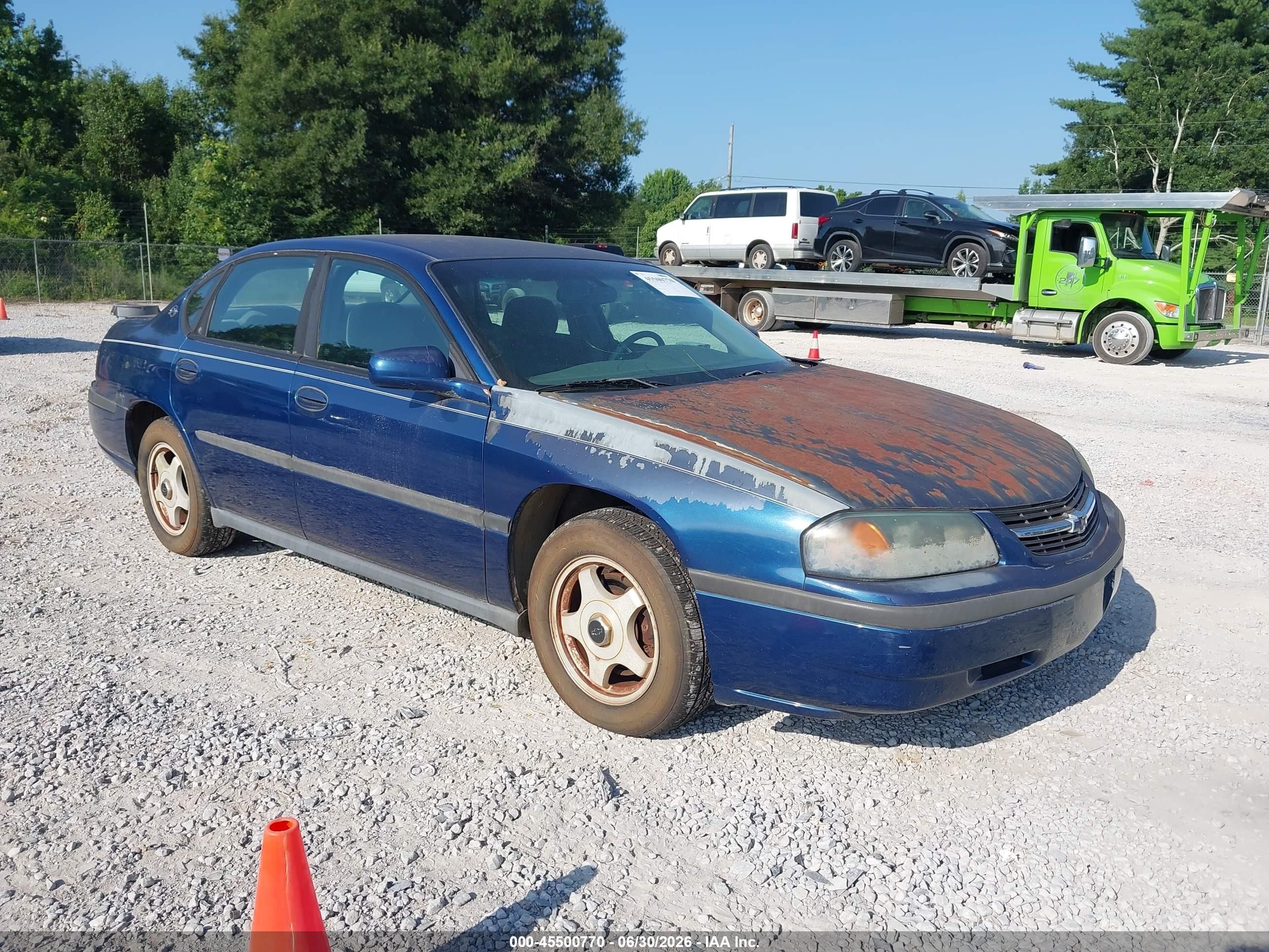 2003 Chevrolet Impala   Blue vin: 2G1WF52K139194187