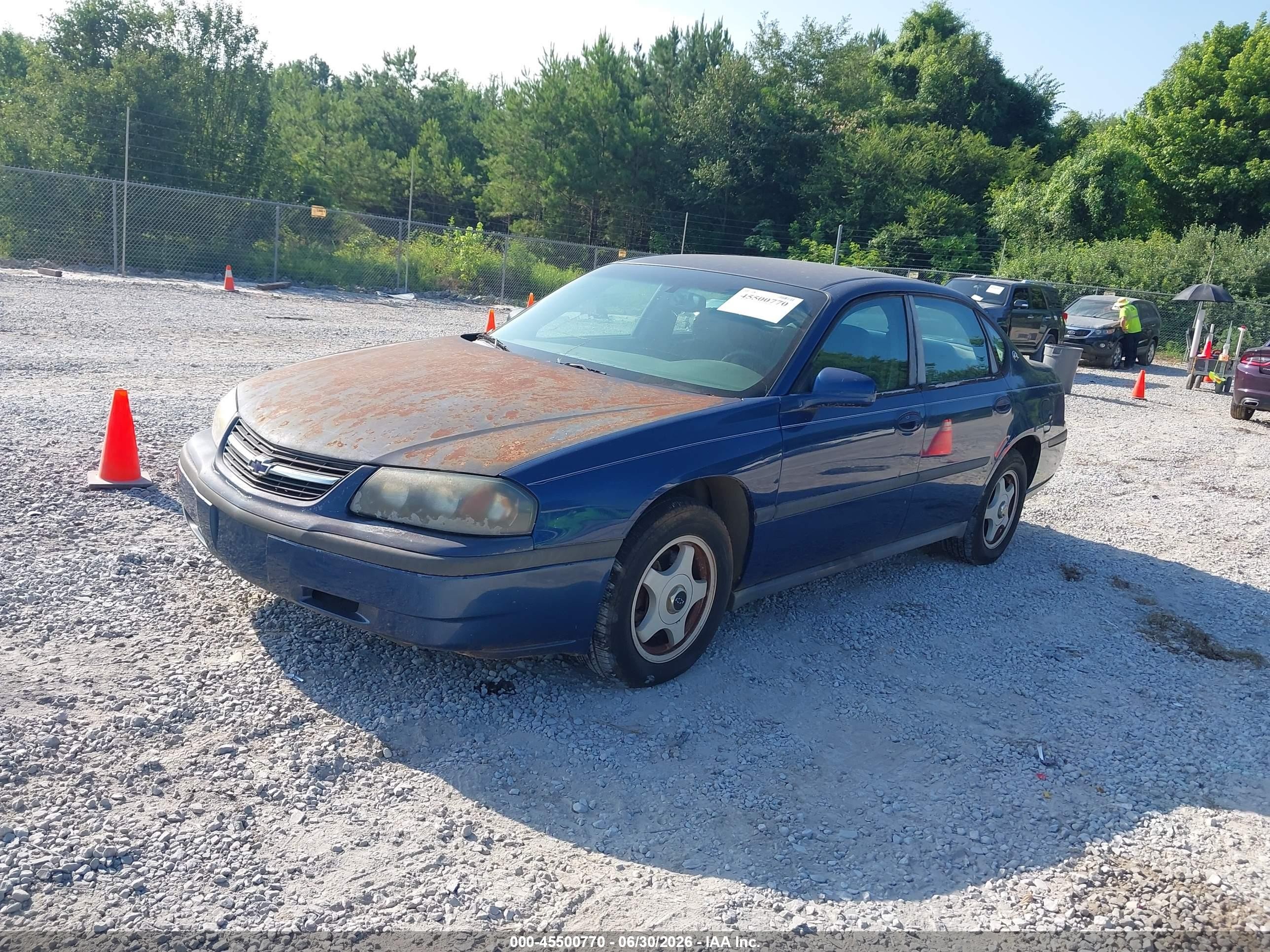 2003 Chevrolet Impala   Blue vin: 2G1WF52K139194187
