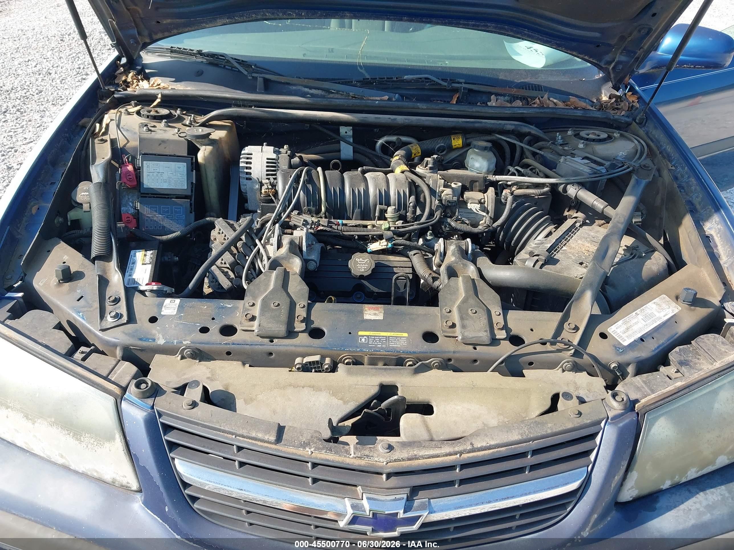 2003 Chevrolet Impala   Blue vin: 2G1WF52K139194187