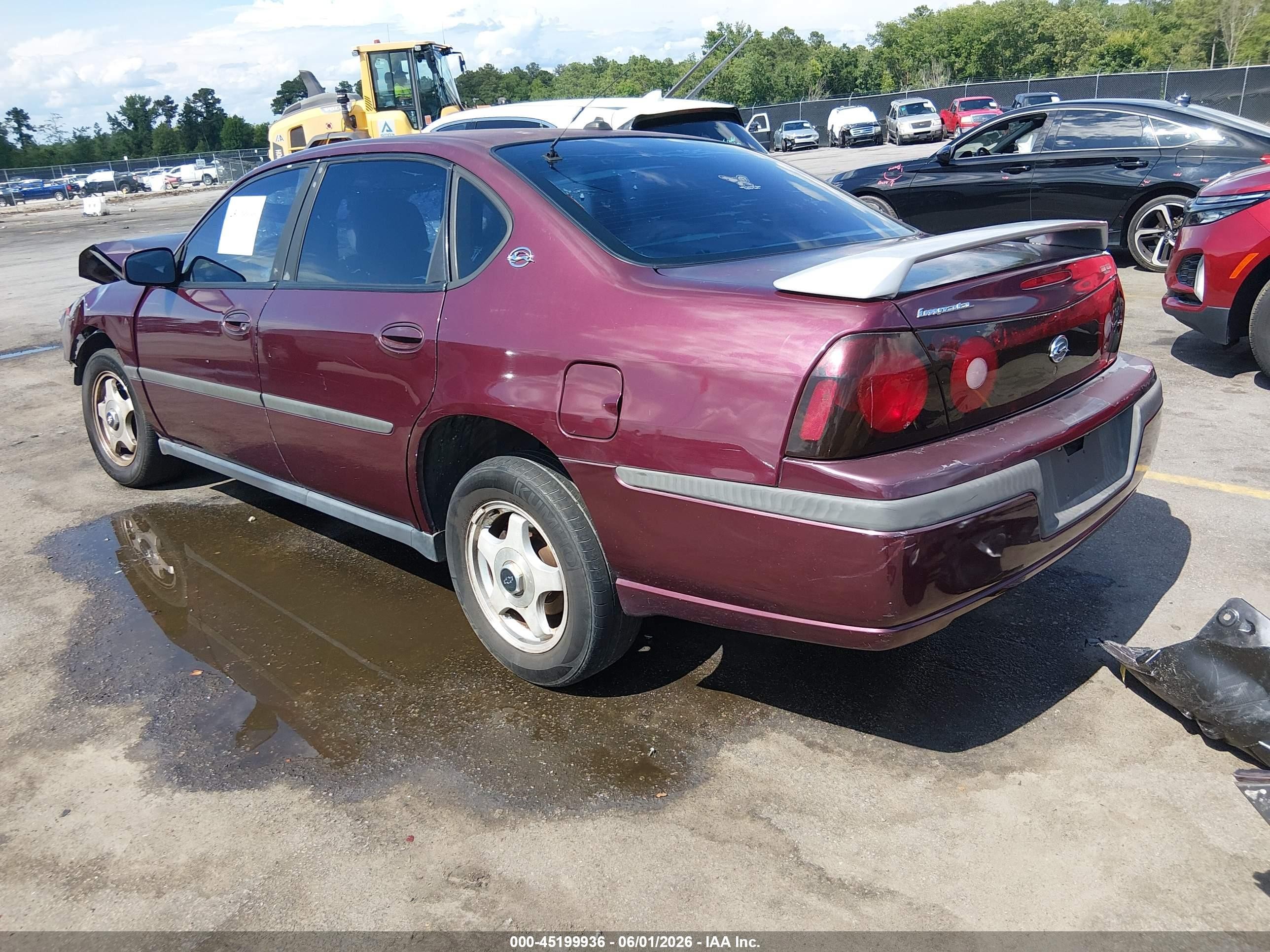 2004 Chevrolet Impala   Burgundy vin: 2G1WF52K249439645