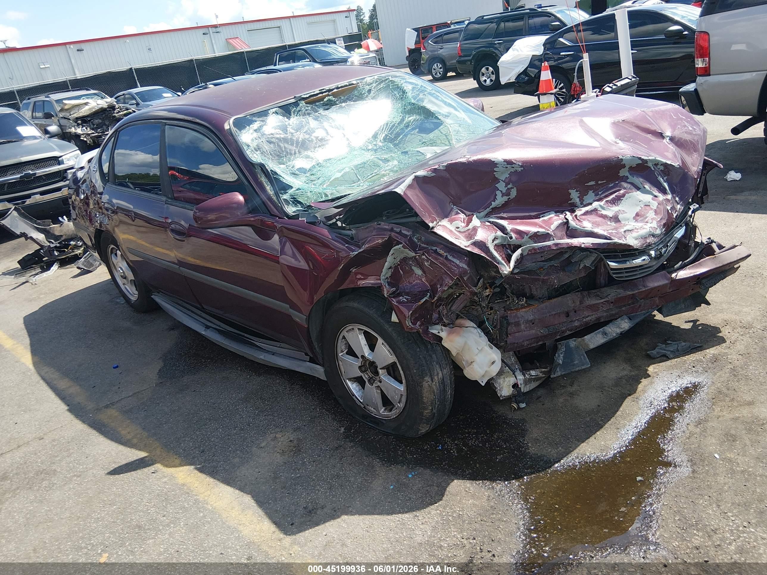 2004 Chevrolet Impala   Burgundy vin: 2G1WF52K249439645