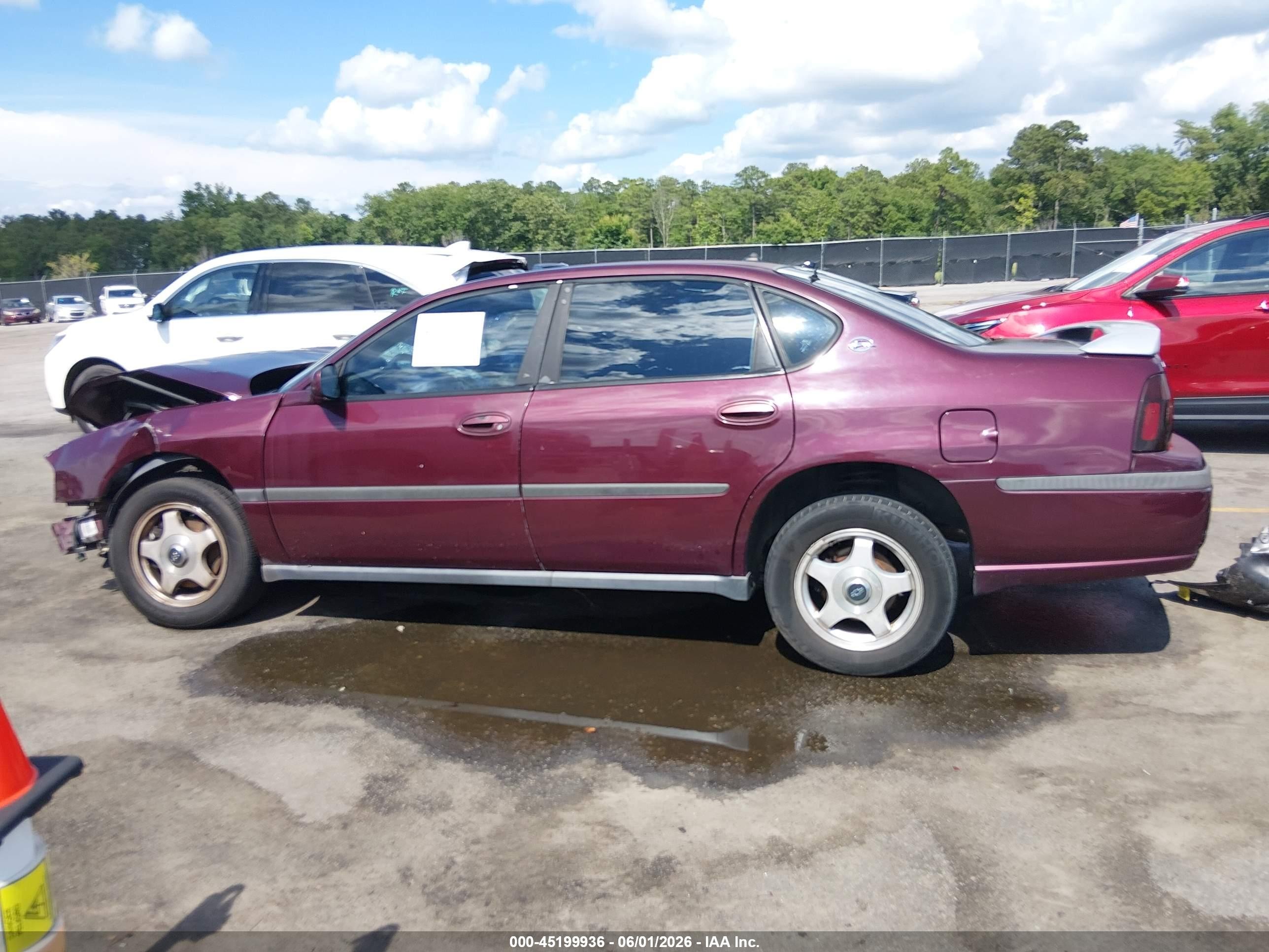 2004 Chevrolet Impala   Burgundy vin: 2G1WF52K249439645