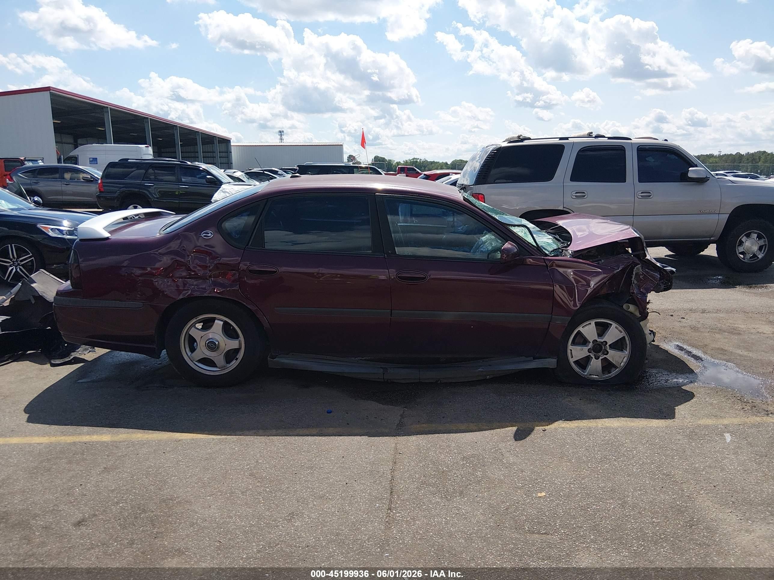 2004 Chevrolet Impala   Burgundy vin: 2G1WF52K249439645