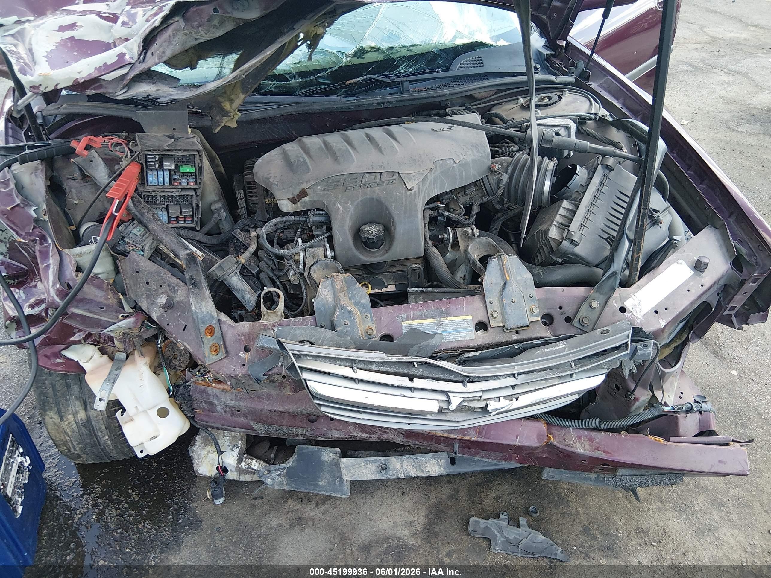 2004 Chevrolet Impala   Burgundy vin: 2G1WF52K249439645