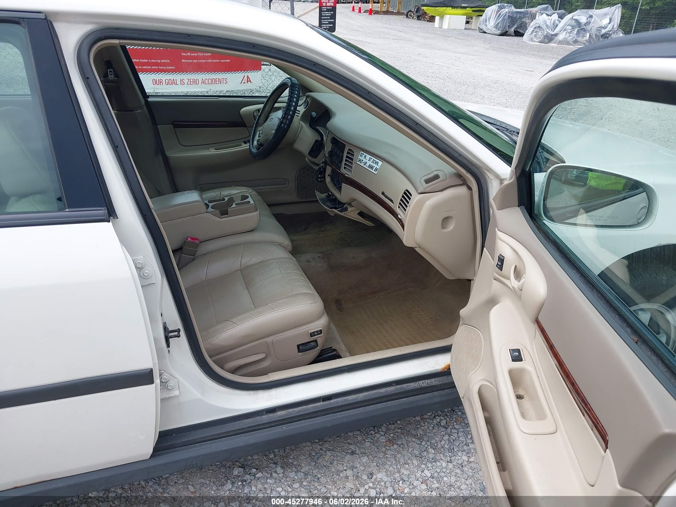 2003 Chevrolet Impala   Белый vin: 2G1WF52K939305391