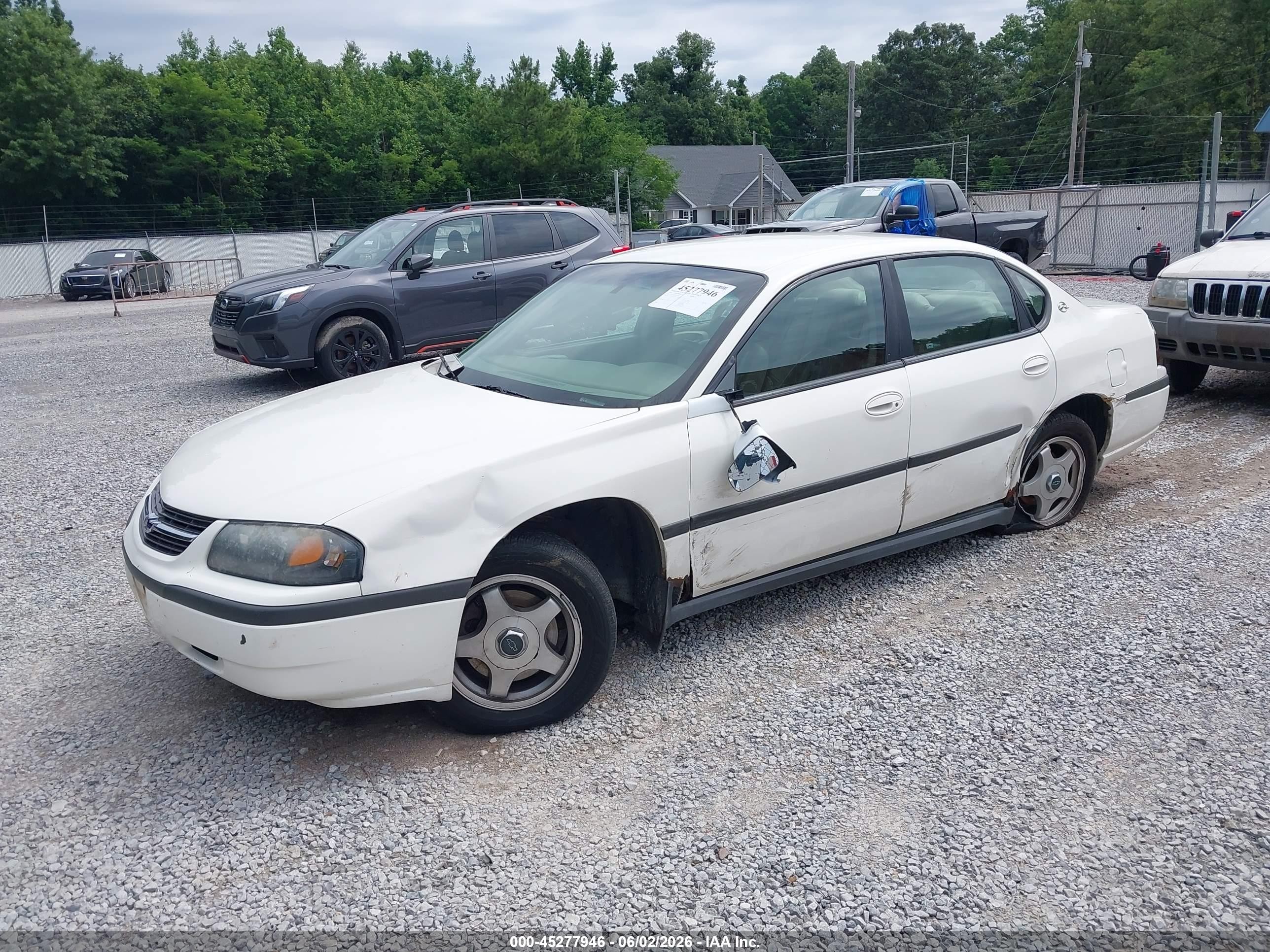 2003 Chevrolet Impala   Белый vin: 2G1WF52K939305391