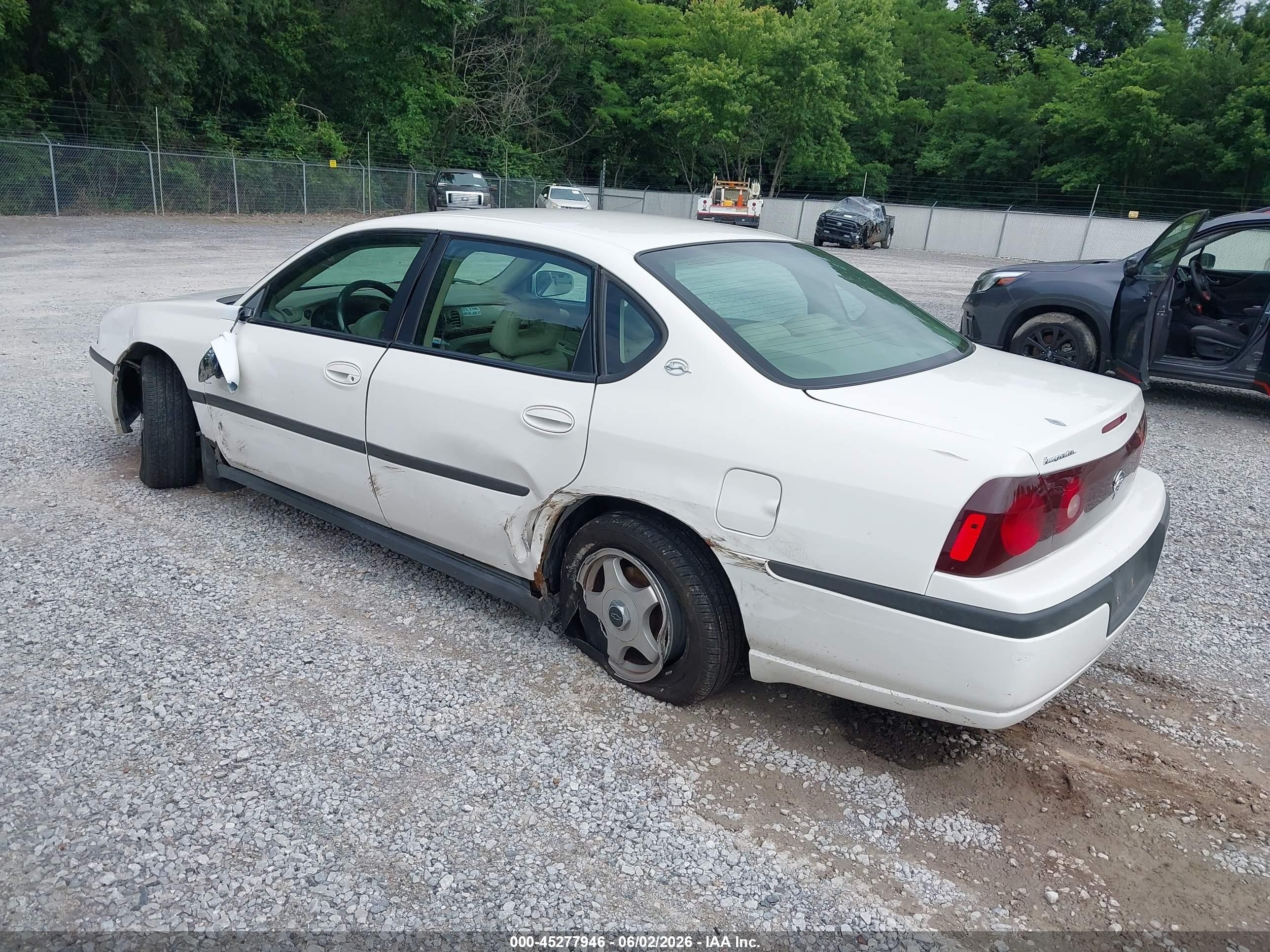 2003 Chevrolet Impala   Белый vin: 2G1WF52K939305391