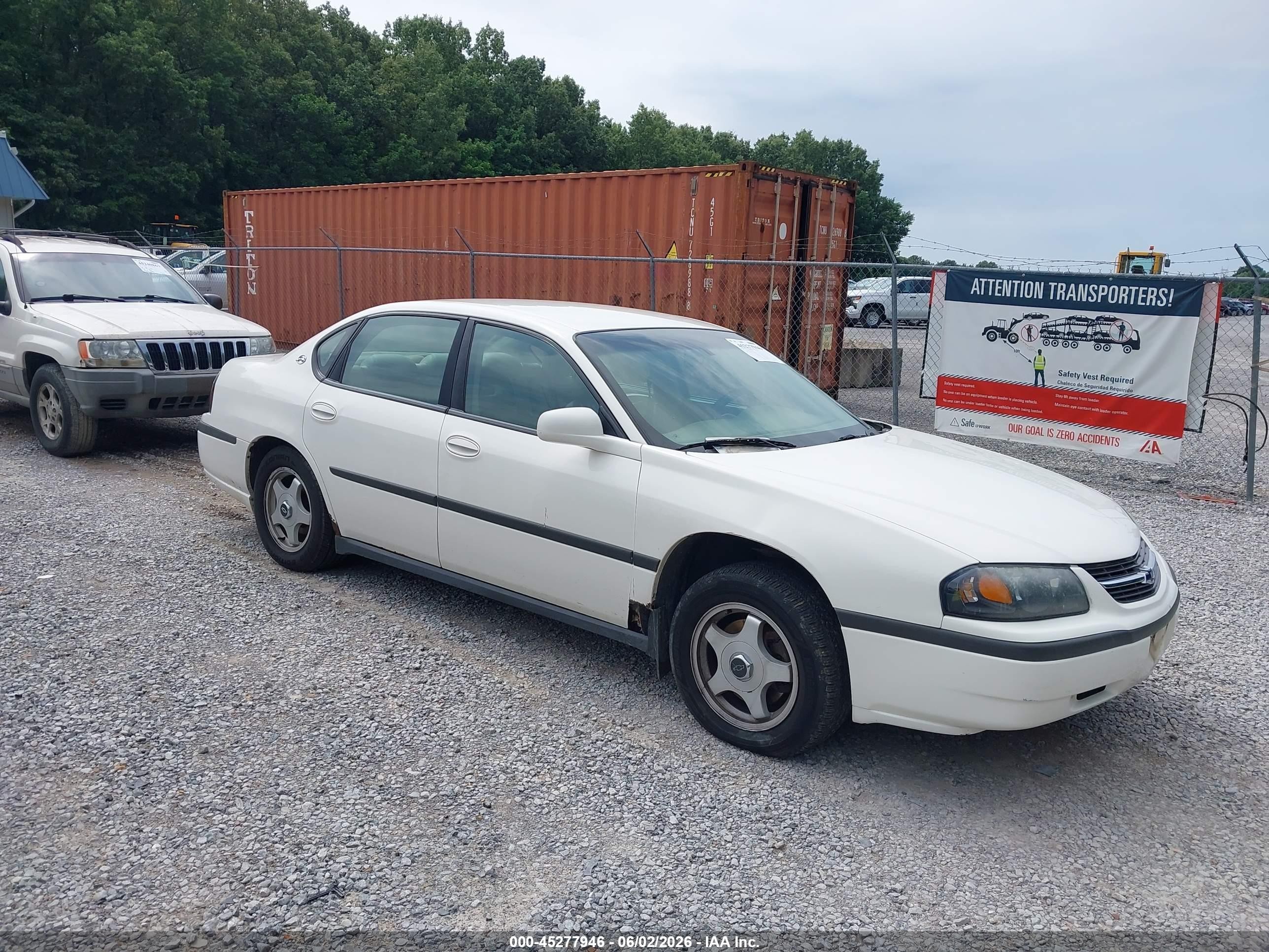 2003 Chevrolet Impala   Белый vin: 2G1WF52K939305391