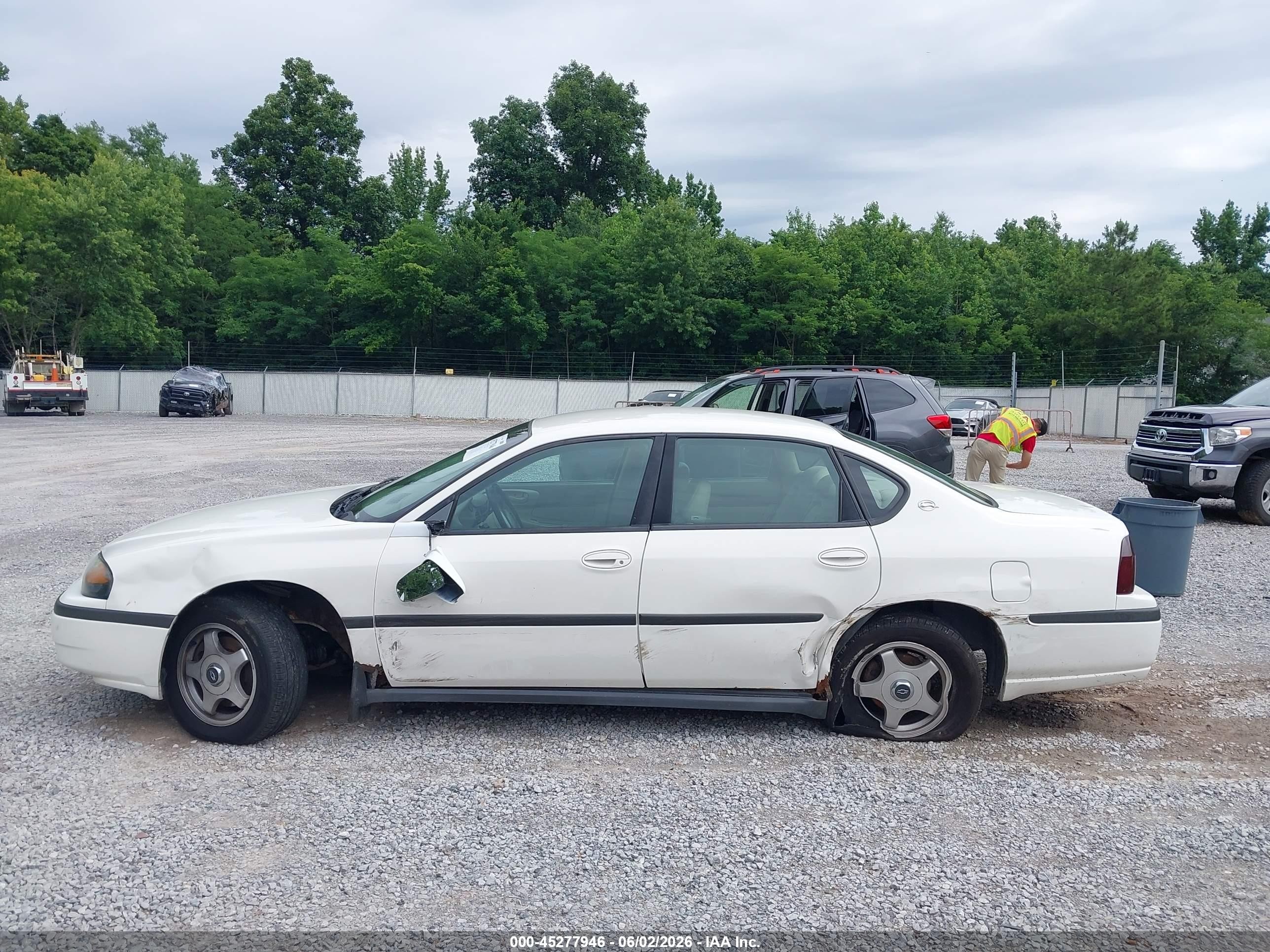 2003 Chevrolet Impala   Белый vin: 2G1WF52K939305391