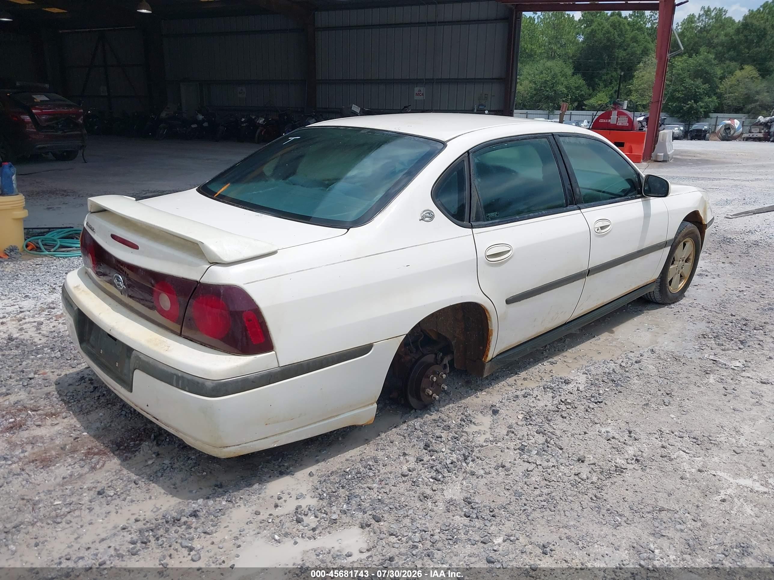 2001 Chevrolet Impala   White vin: 2G1WF55E119278769
