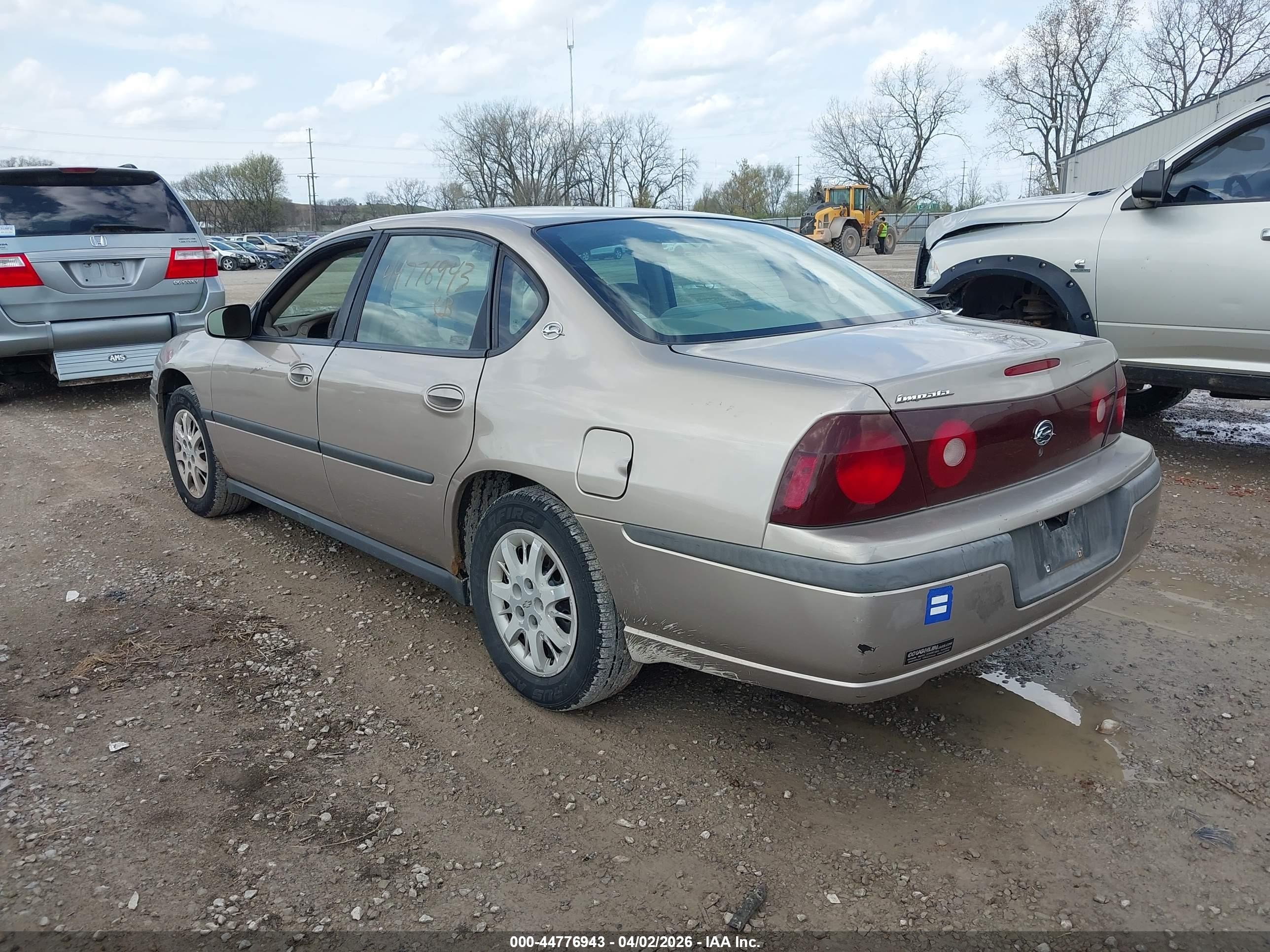 2001 Chevrolet Impala   Золотой vin: 2G1WF55E319304885