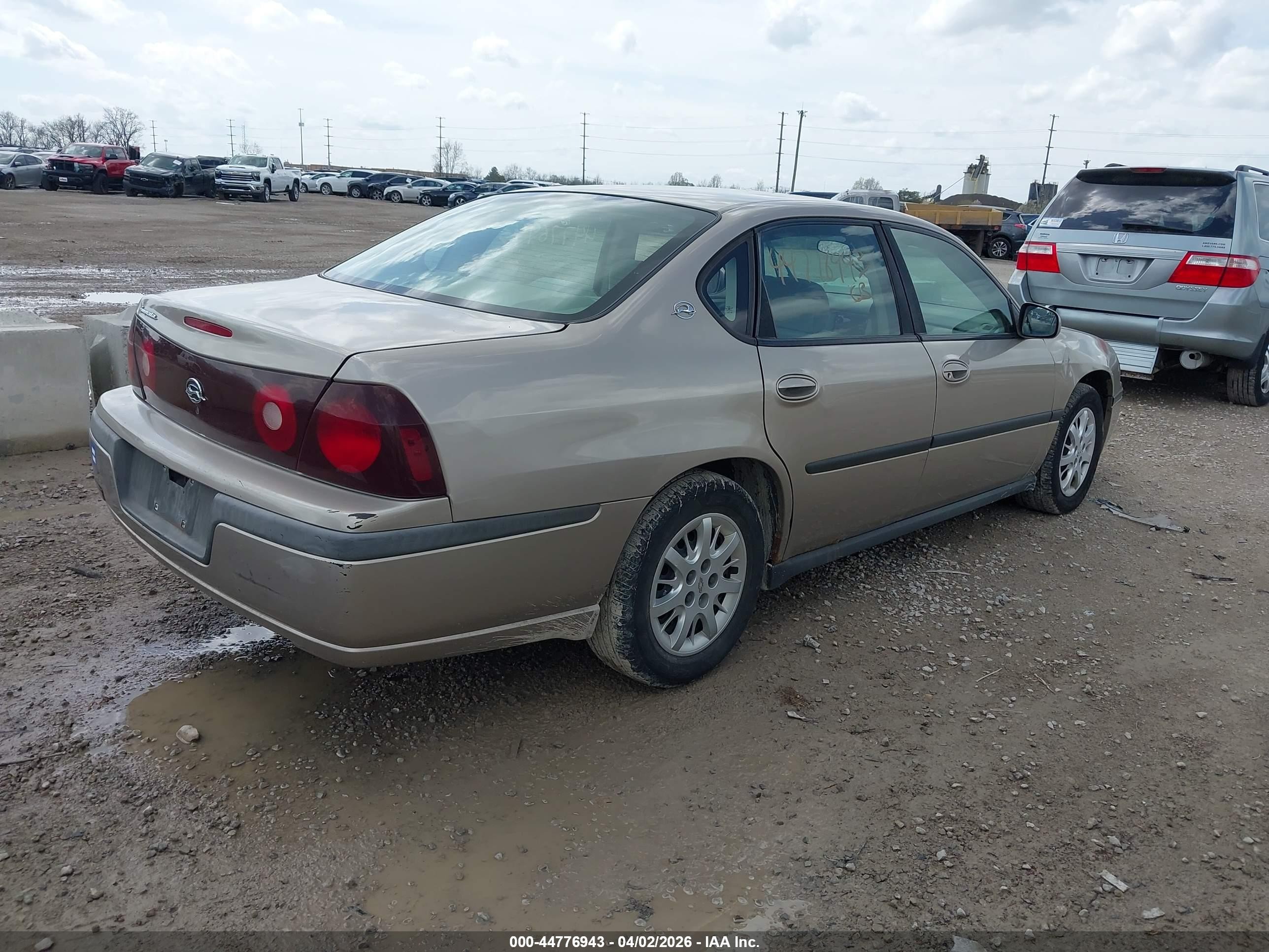2001 Chevrolet Impala   Золотой vin: 2G1WF55E319304885