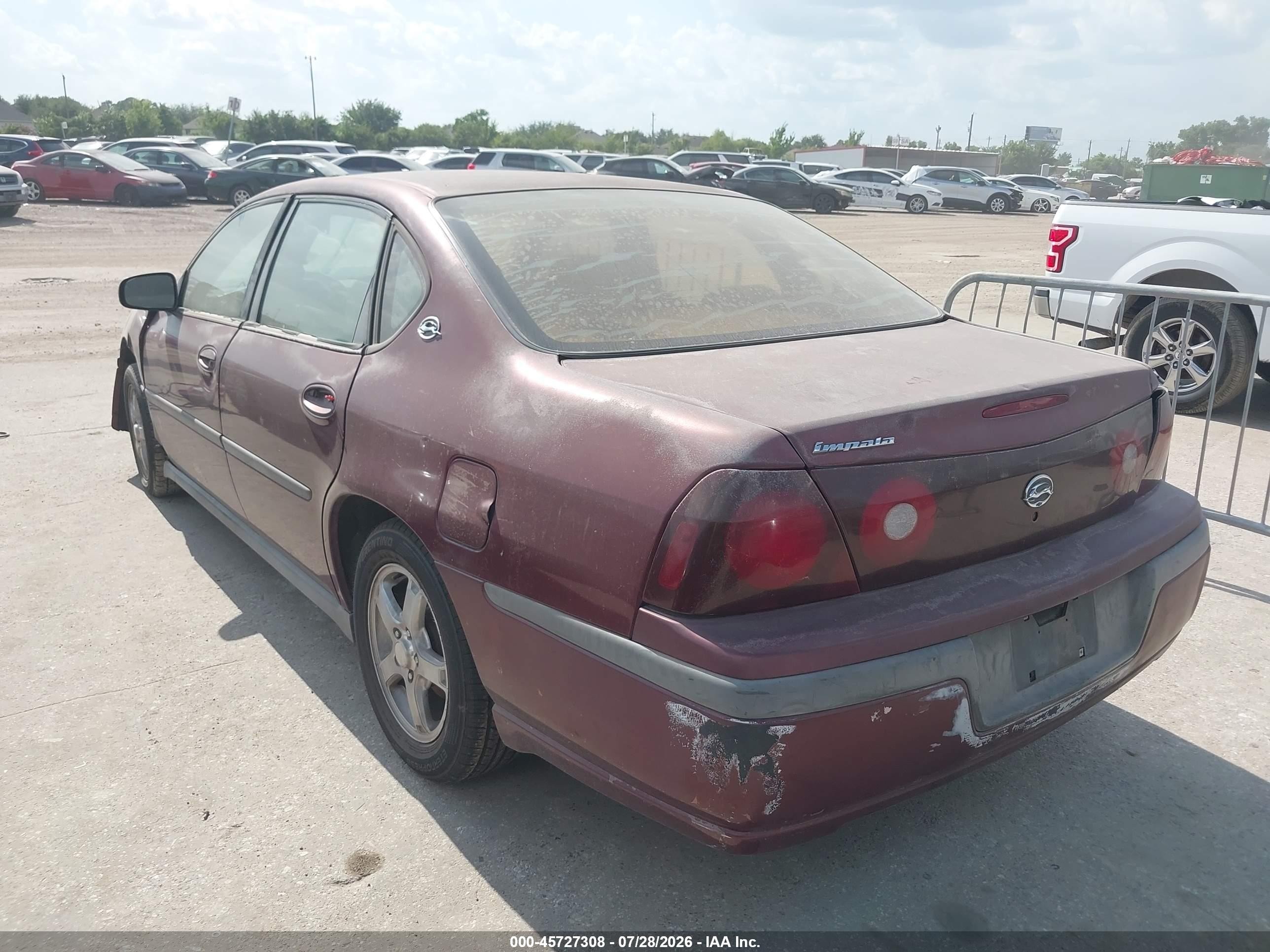 2002 Chevrolet Impala   Maroon vin: 2G1WF55E329112478