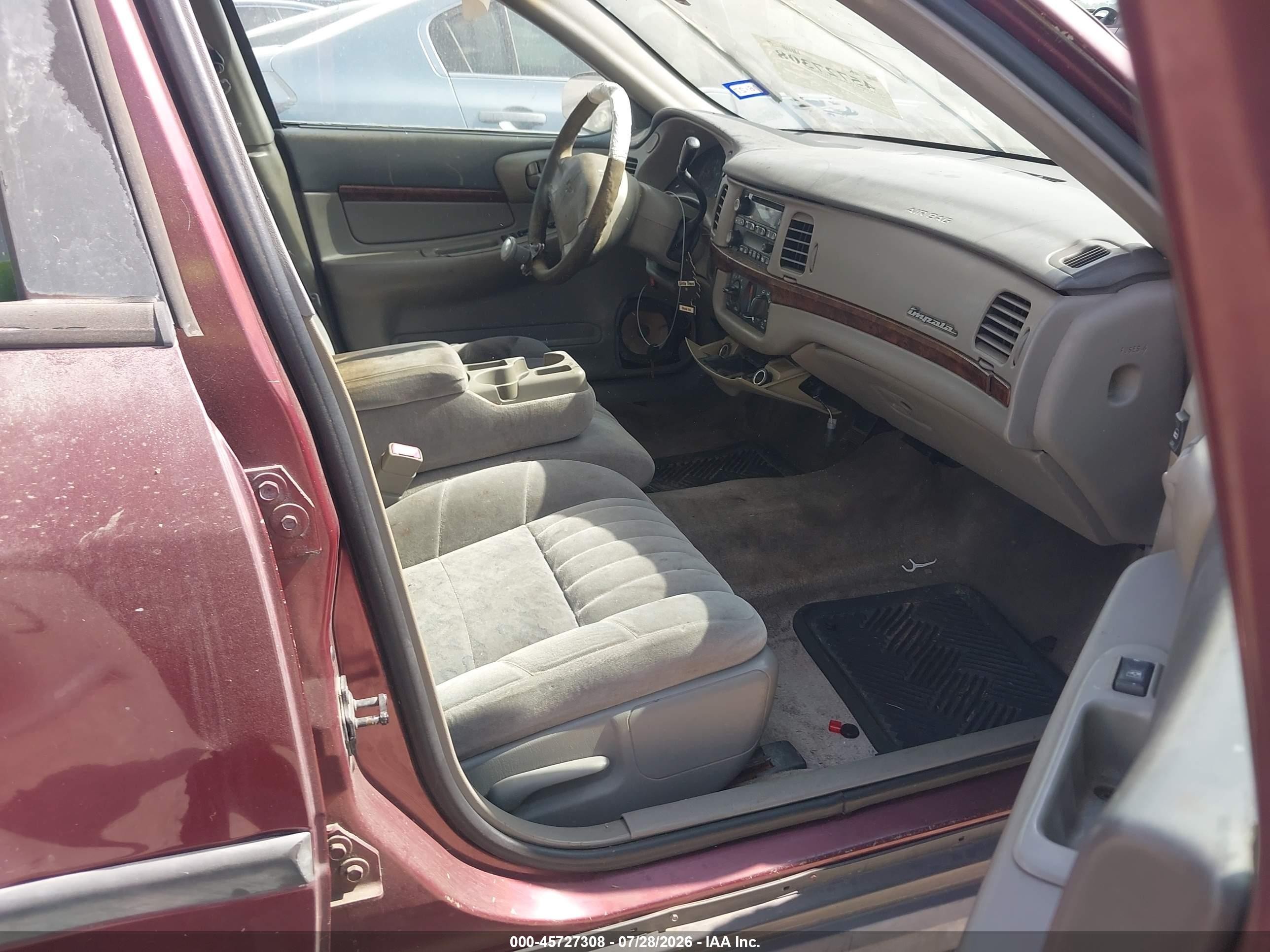 2002 Chevrolet Impala   Maroon vin: 2G1WF55E329112478