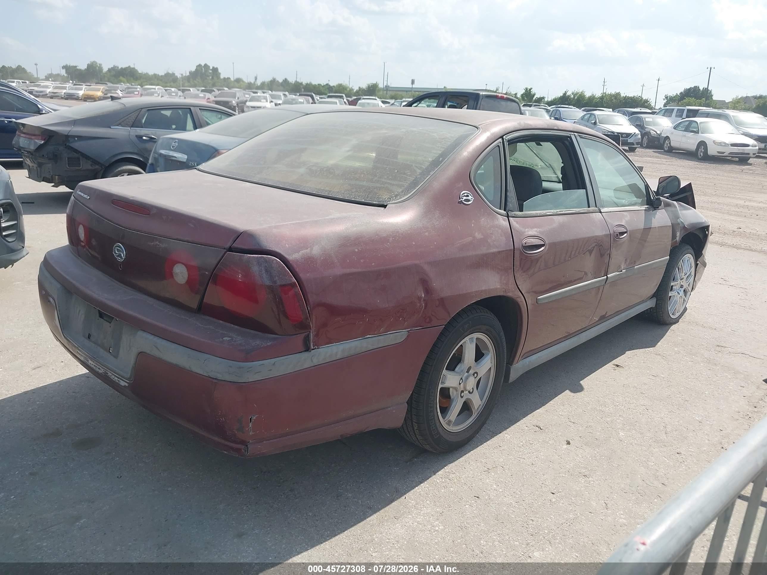 2002 Chevrolet Impala   Maroon vin: 2G1WF55E329112478