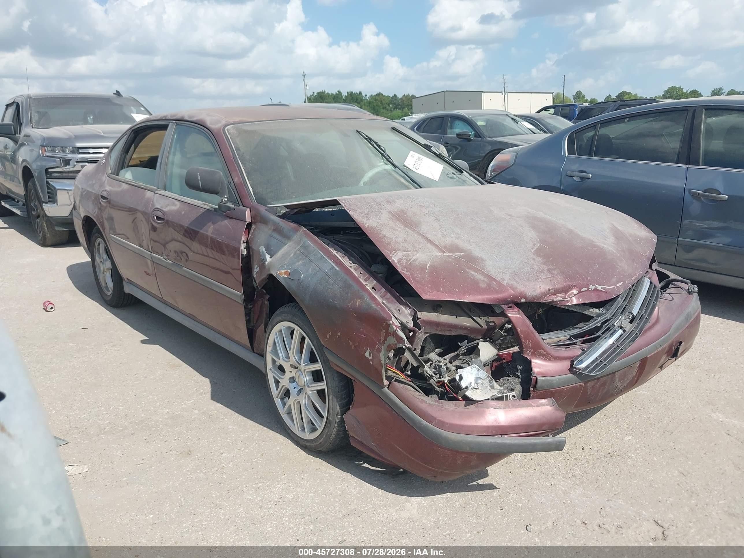 2002 Chevrolet Impala   Maroon vin: 2G1WF55E329112478