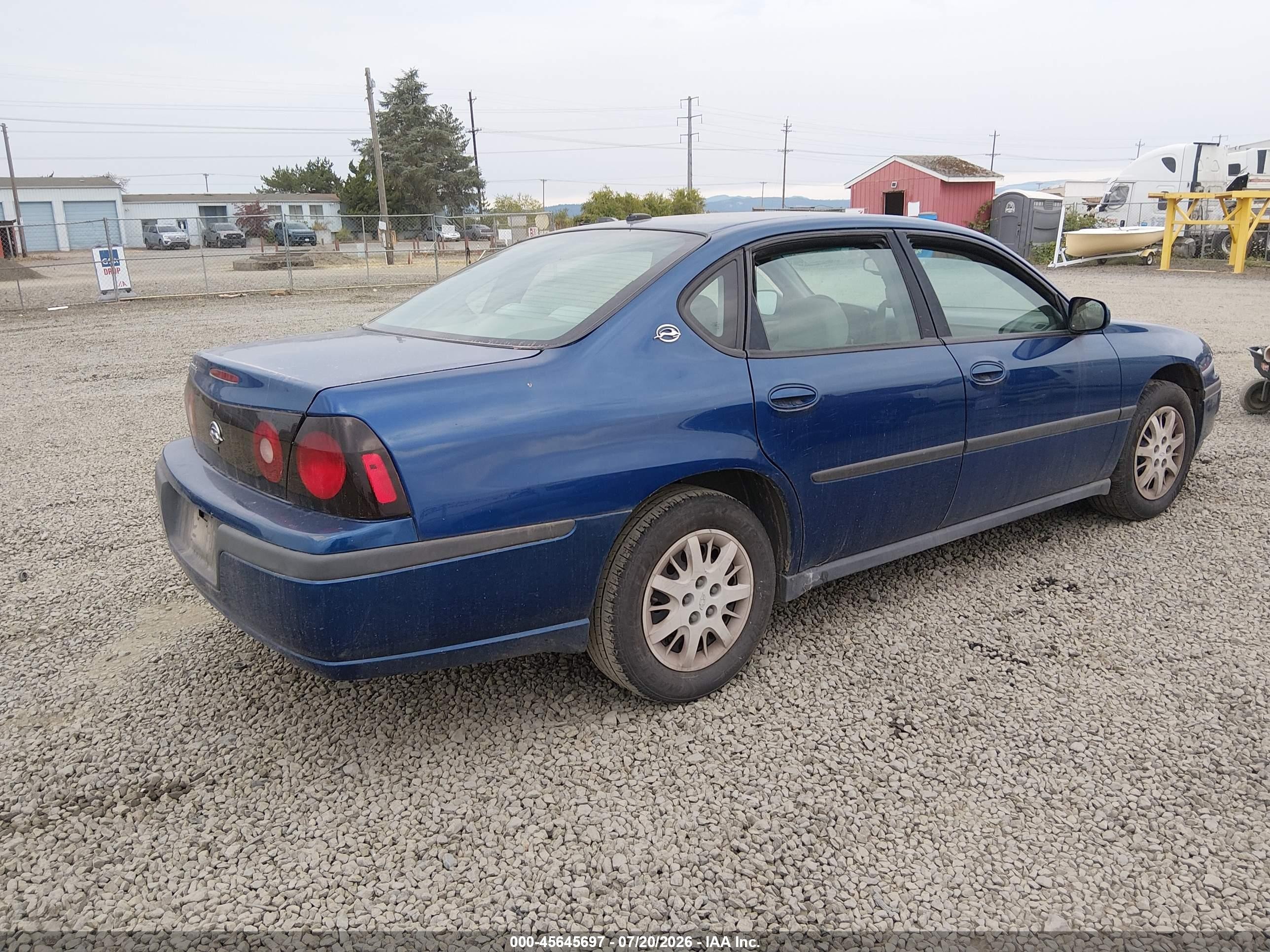 2005 Chevrolet Impala   Blue vin: 2G1WF55E359190344