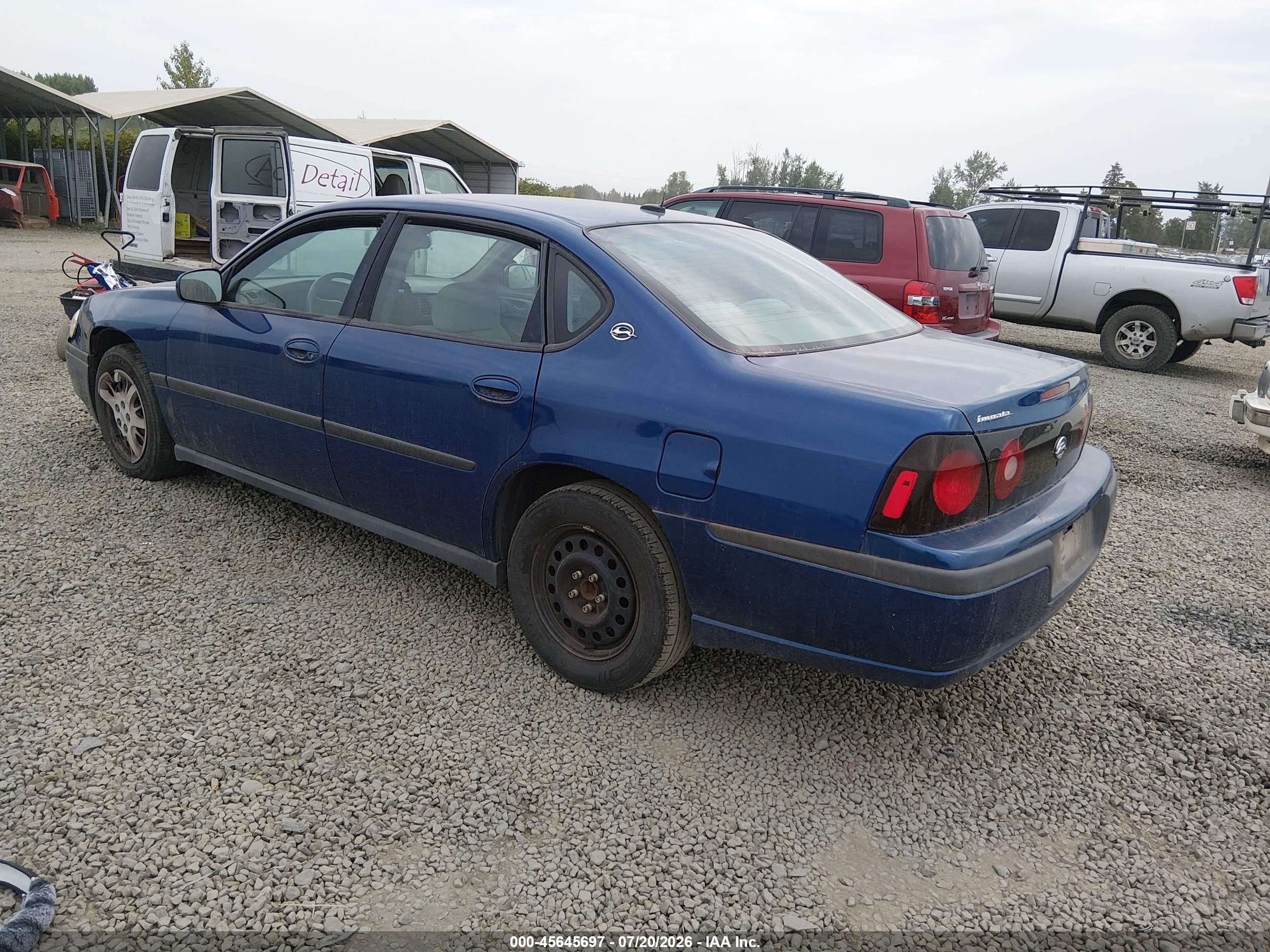 2005 Chevrolet Impala   Blue vin: 2G1WF55E359190344