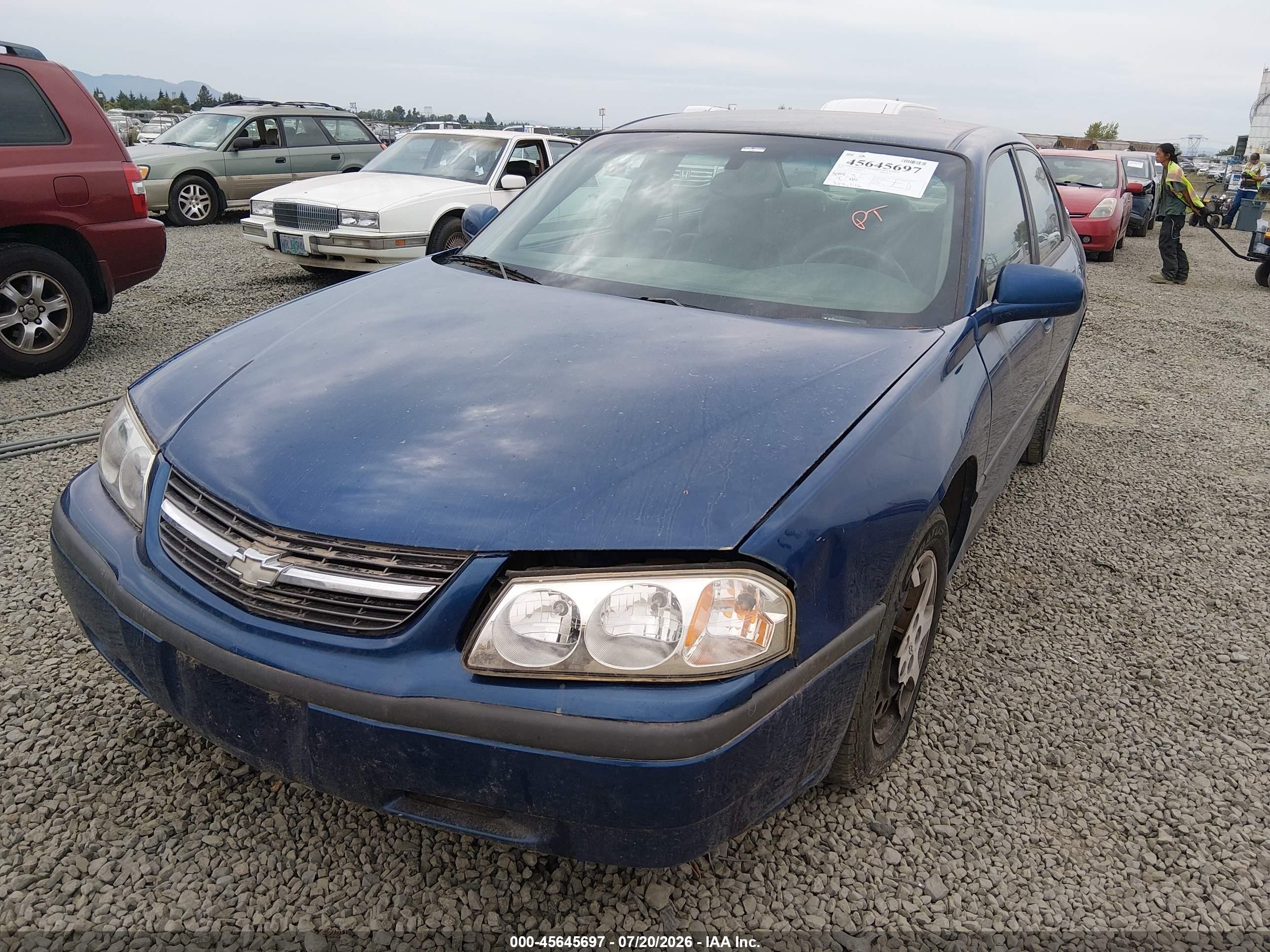 2005 Chevrolet Impala   Blue vin: 2G1WF55E359190344