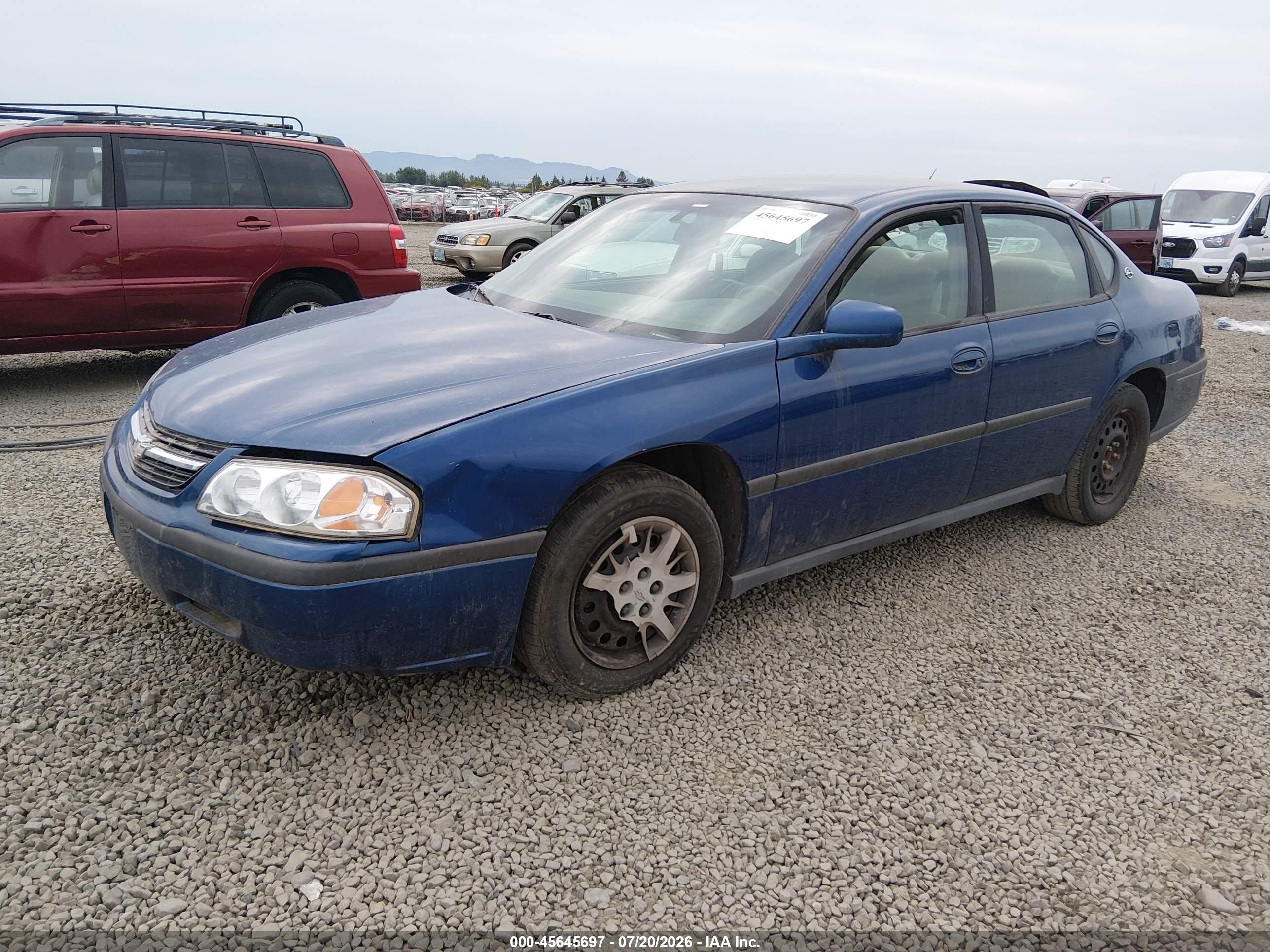 2005 Chevrolet Impala   Blue vin: 2G1WF55E359190344