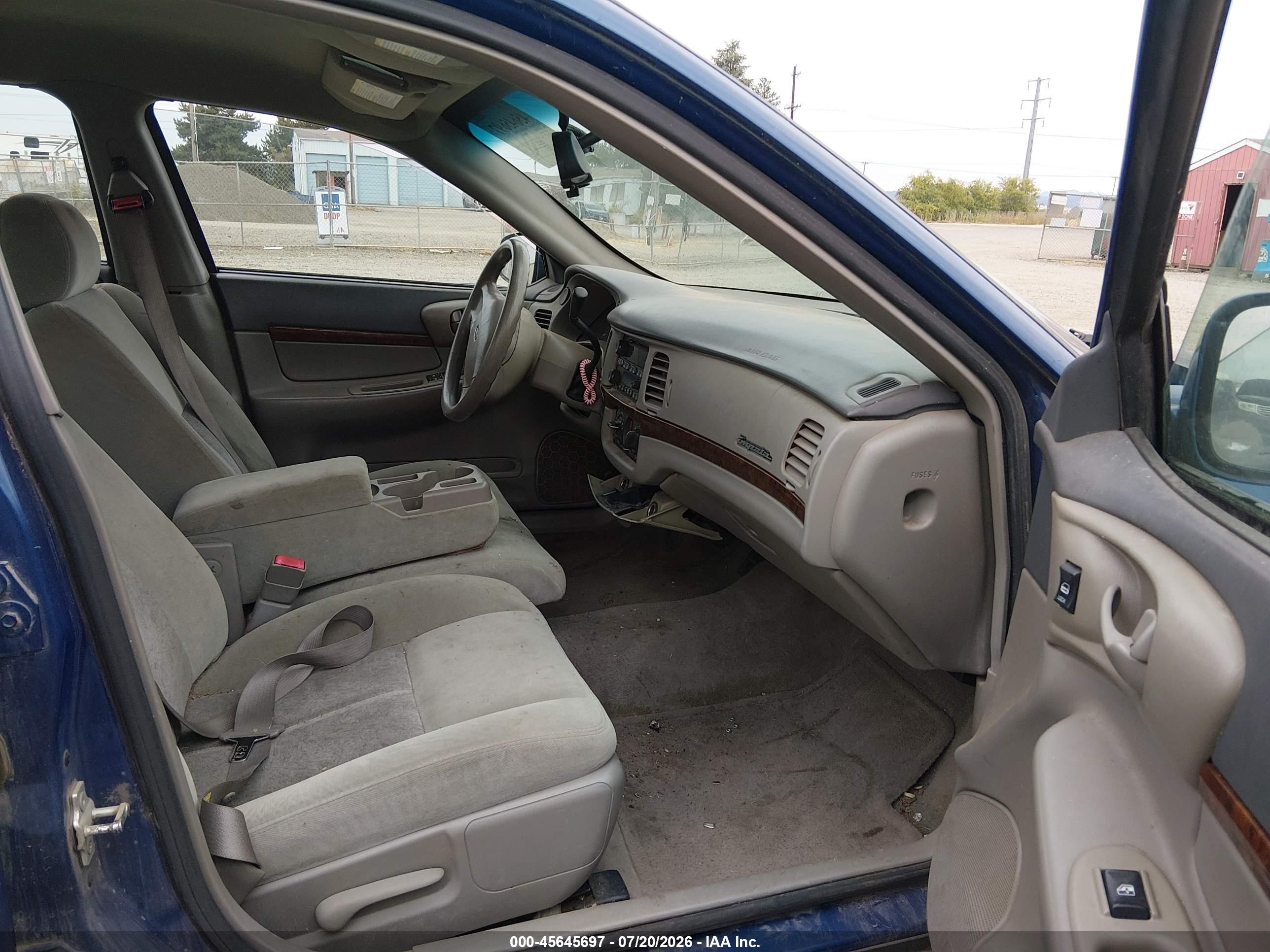 2005 Chevrolet Impala   Blue vin: 2G1WF55E359190344