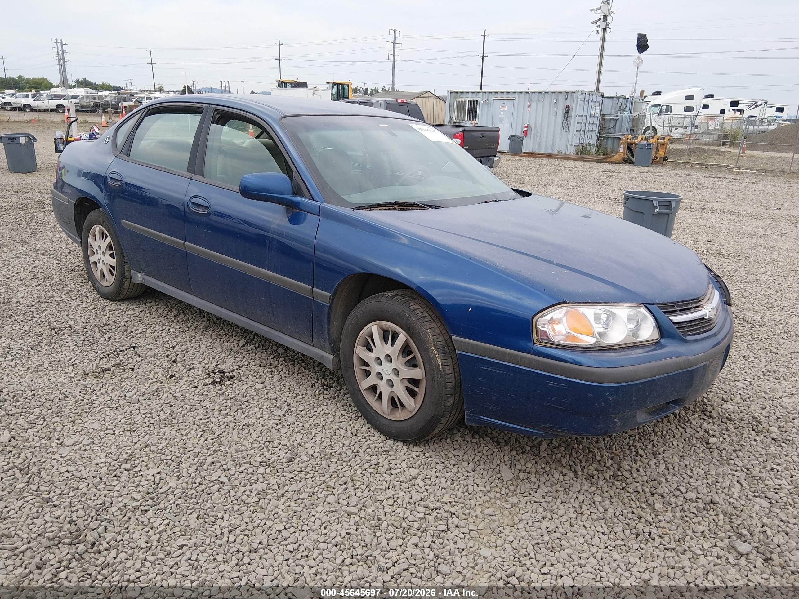 2005 Chevrolet Impala   Blue vin: 2G1WF55E359190344