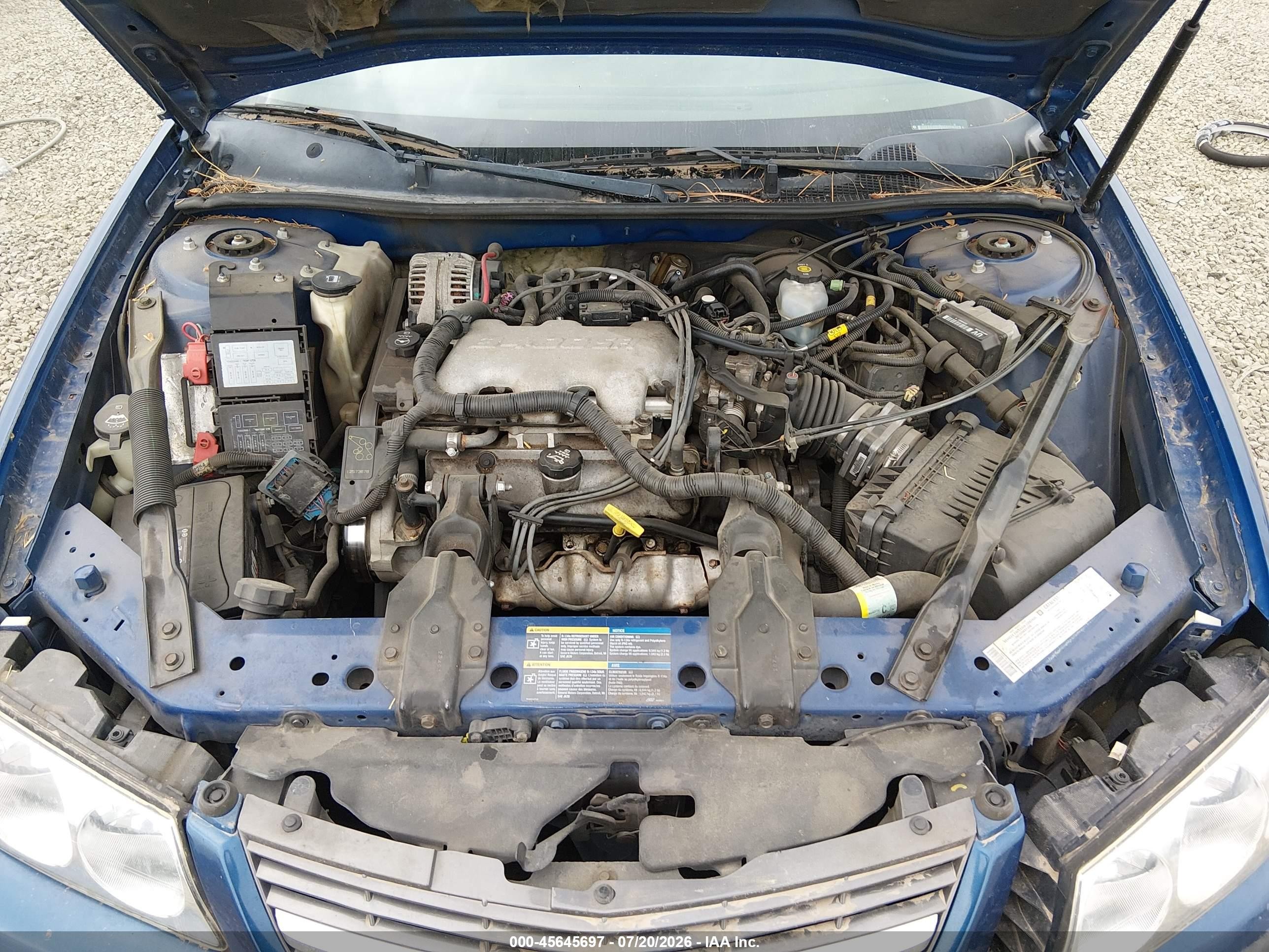2005 Chevrolet Impala   Blue vin: 2G1WF55E359190344