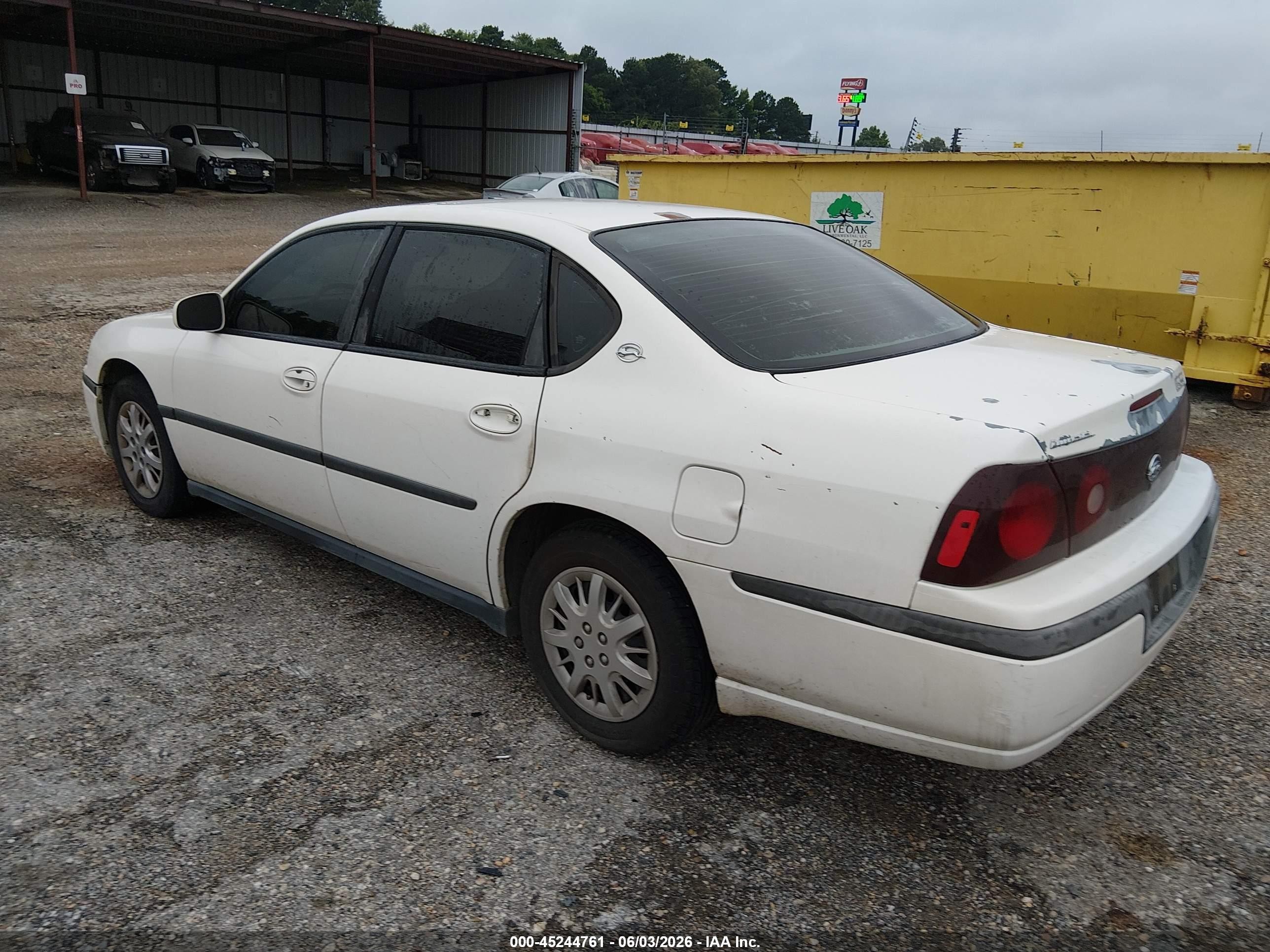 2002 Chevrolet Impala   White vin: 2G1WF55E429107029