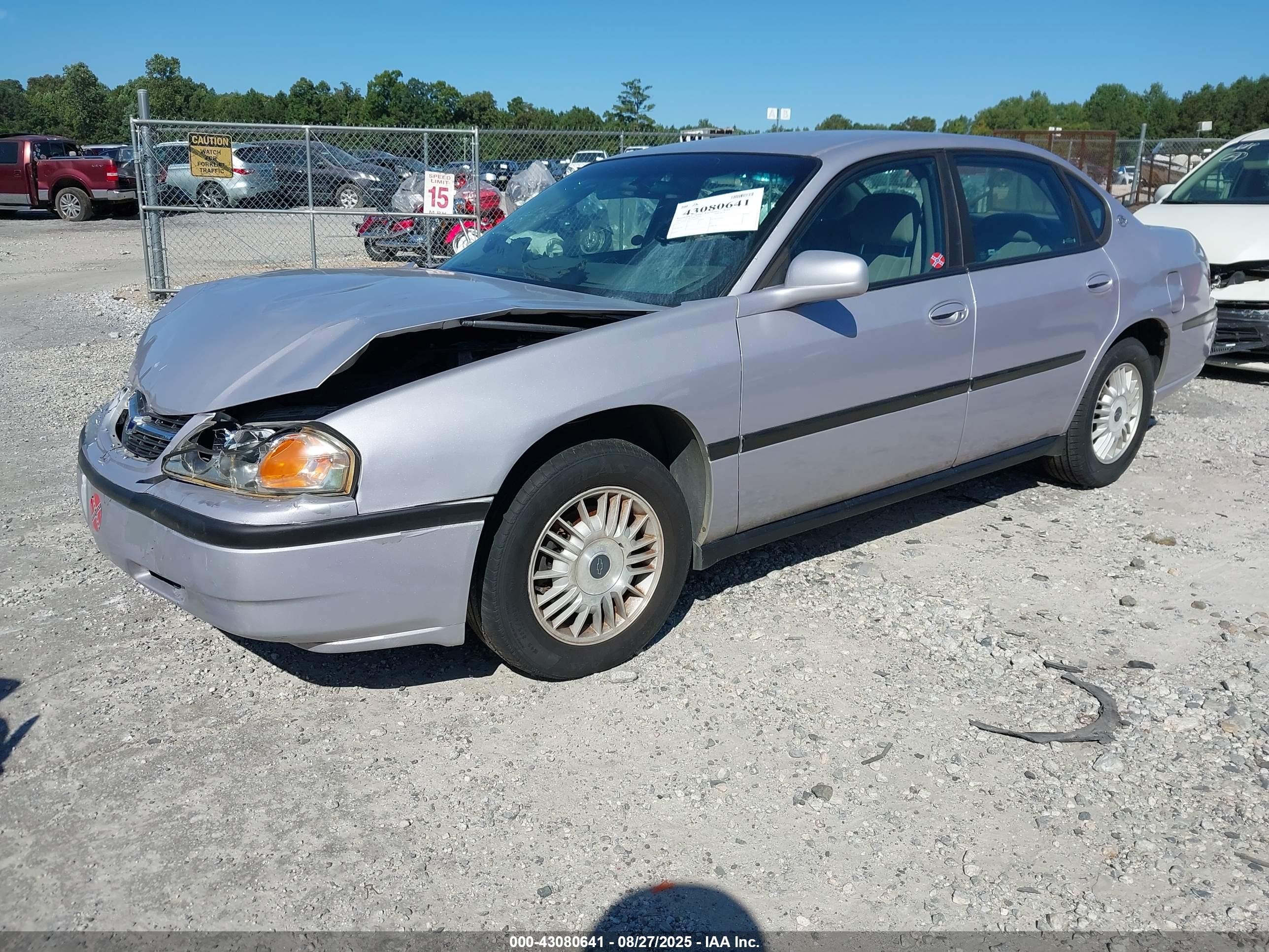 2002 Chevrolet Impala   Silver vin: 2G1WF55E429364689